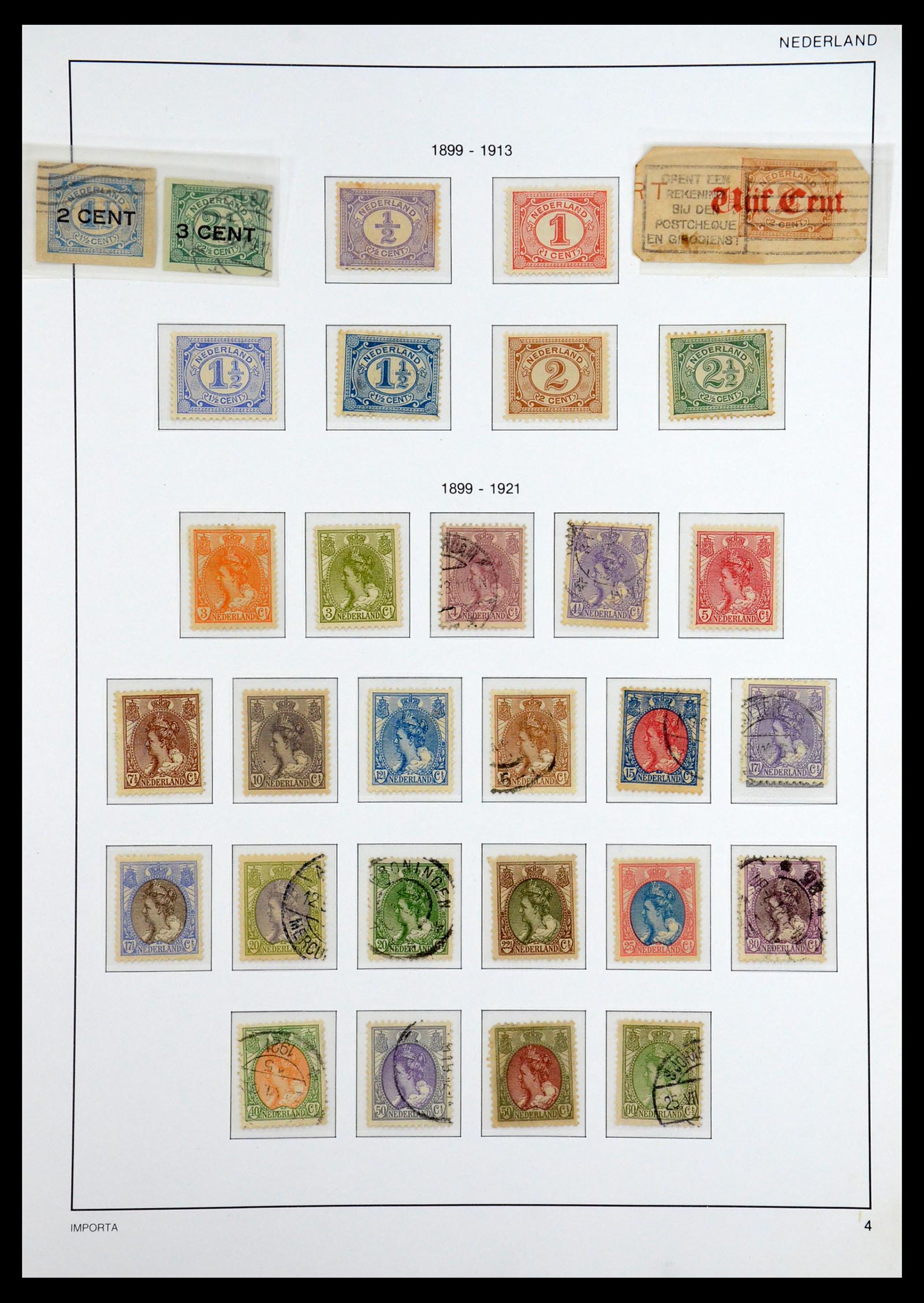 36544 004 - Postzegelverzameling 36544 Nederland 1852-1958.