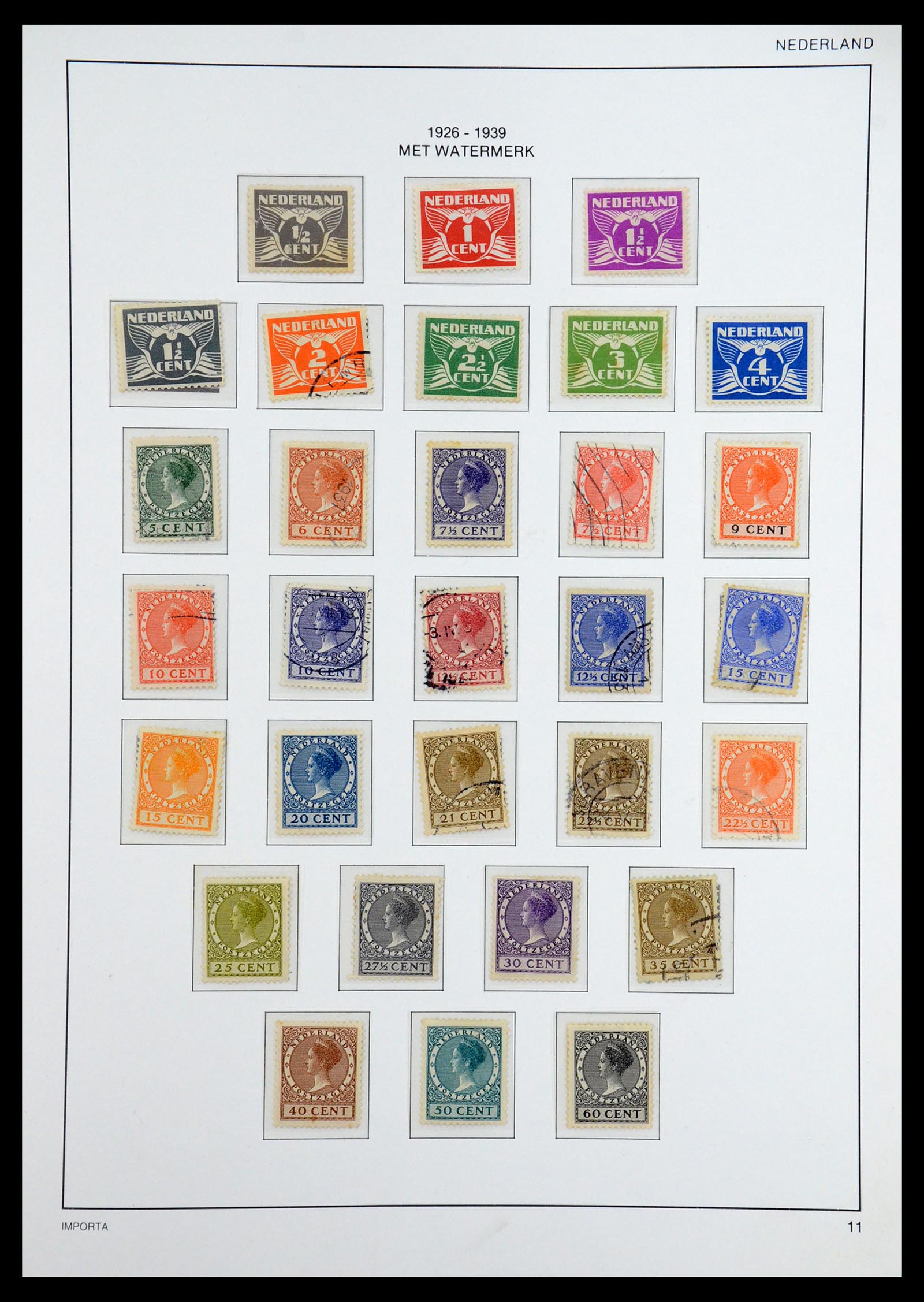 36544 012 - Postzegelverzameling 36544 Nederland 1852-1958.