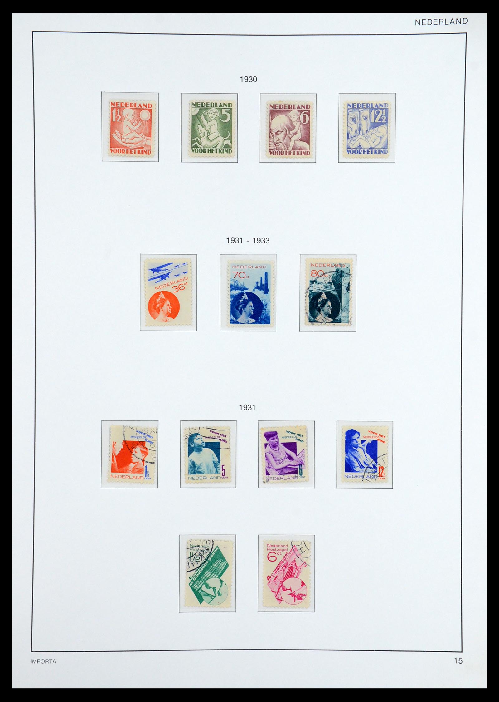 36544 016 - Postzegelverzameling 36544 Nederland 1852-1958.