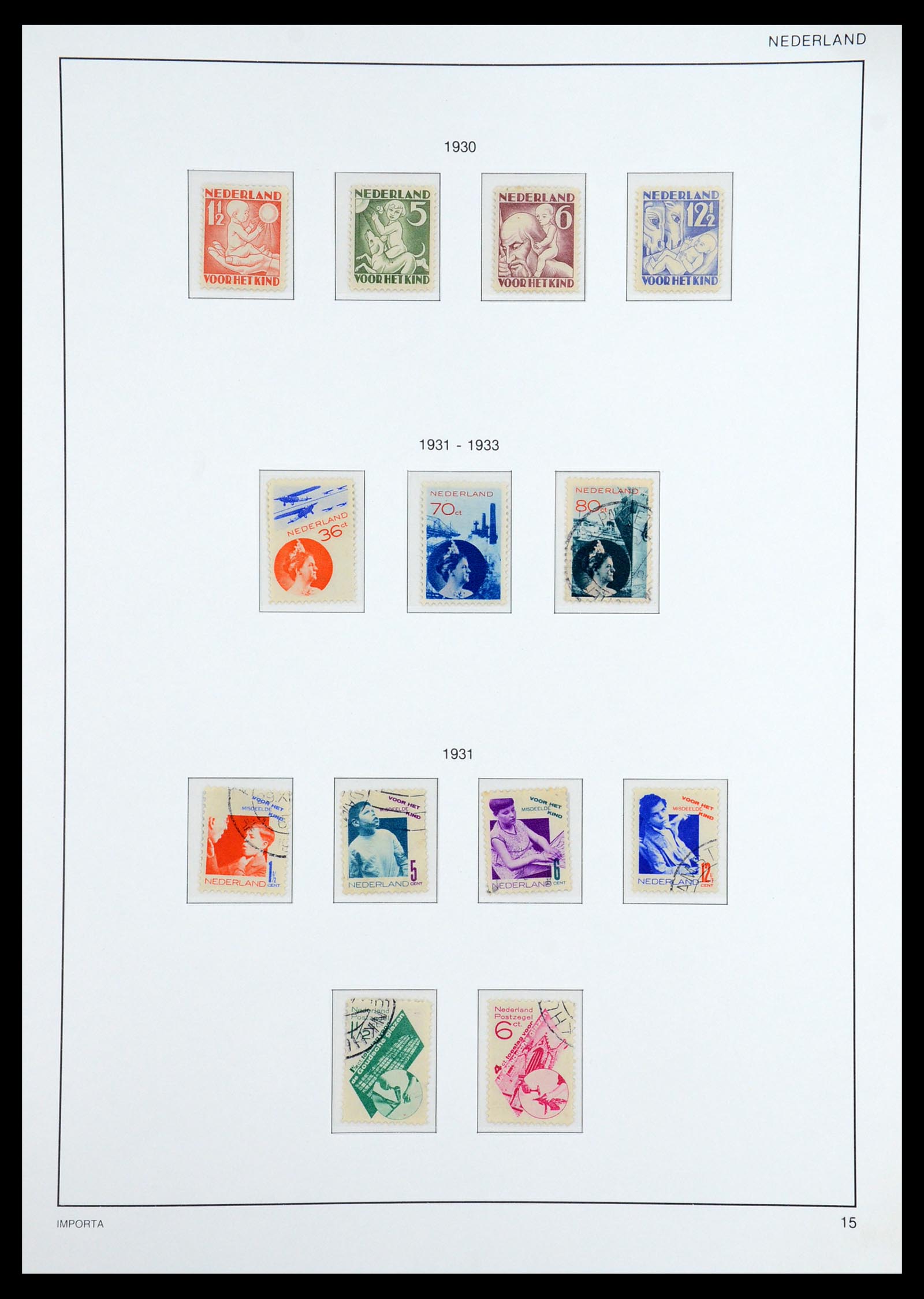 36544 016 - Postzegelverzameling 36544 Nederland 1852-1958.