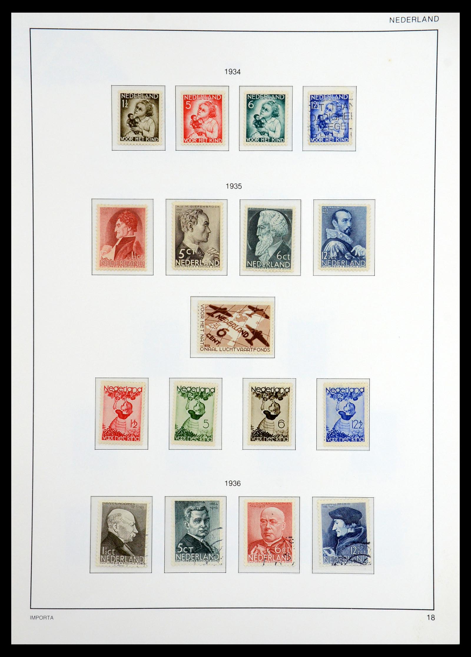 36544 019 - Postzegelverzameling 36544 Nederland 1852-1958.