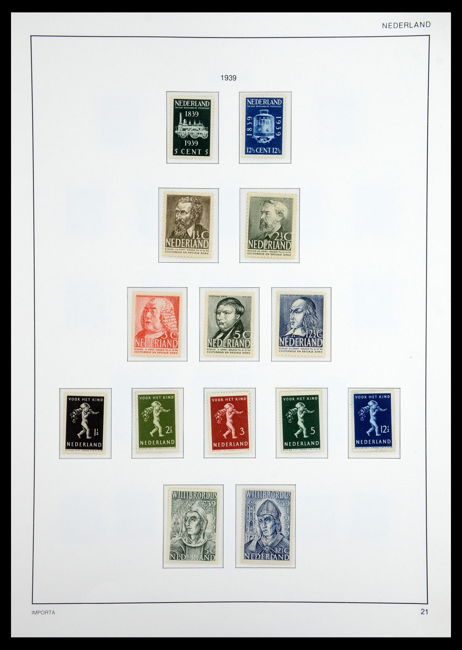 36544 022 - Postzegelverzameling 36544 Nederland 1852-1958.