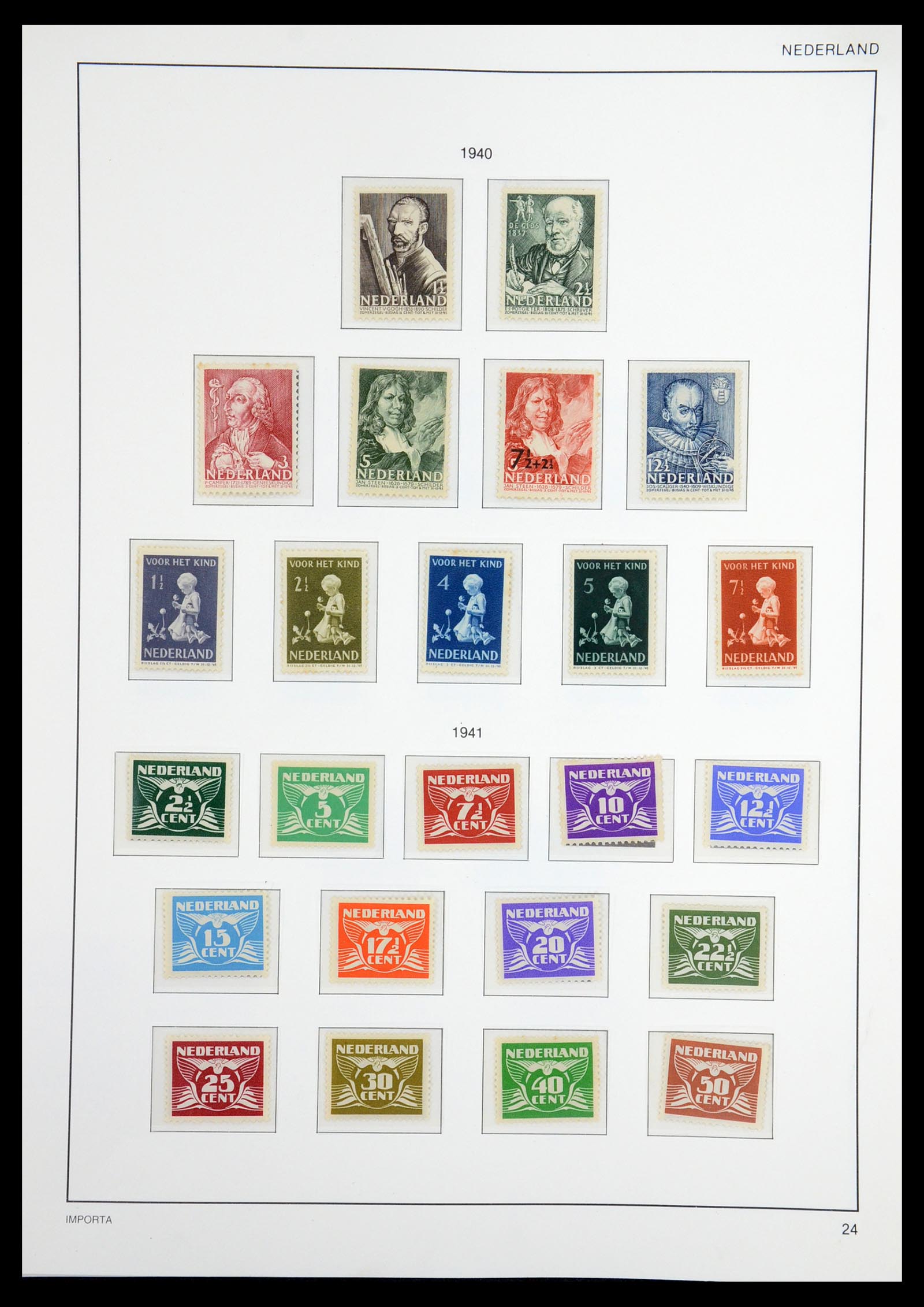 36544 026 - Postzegelverzameling 36544 Nederland 1852-1958.