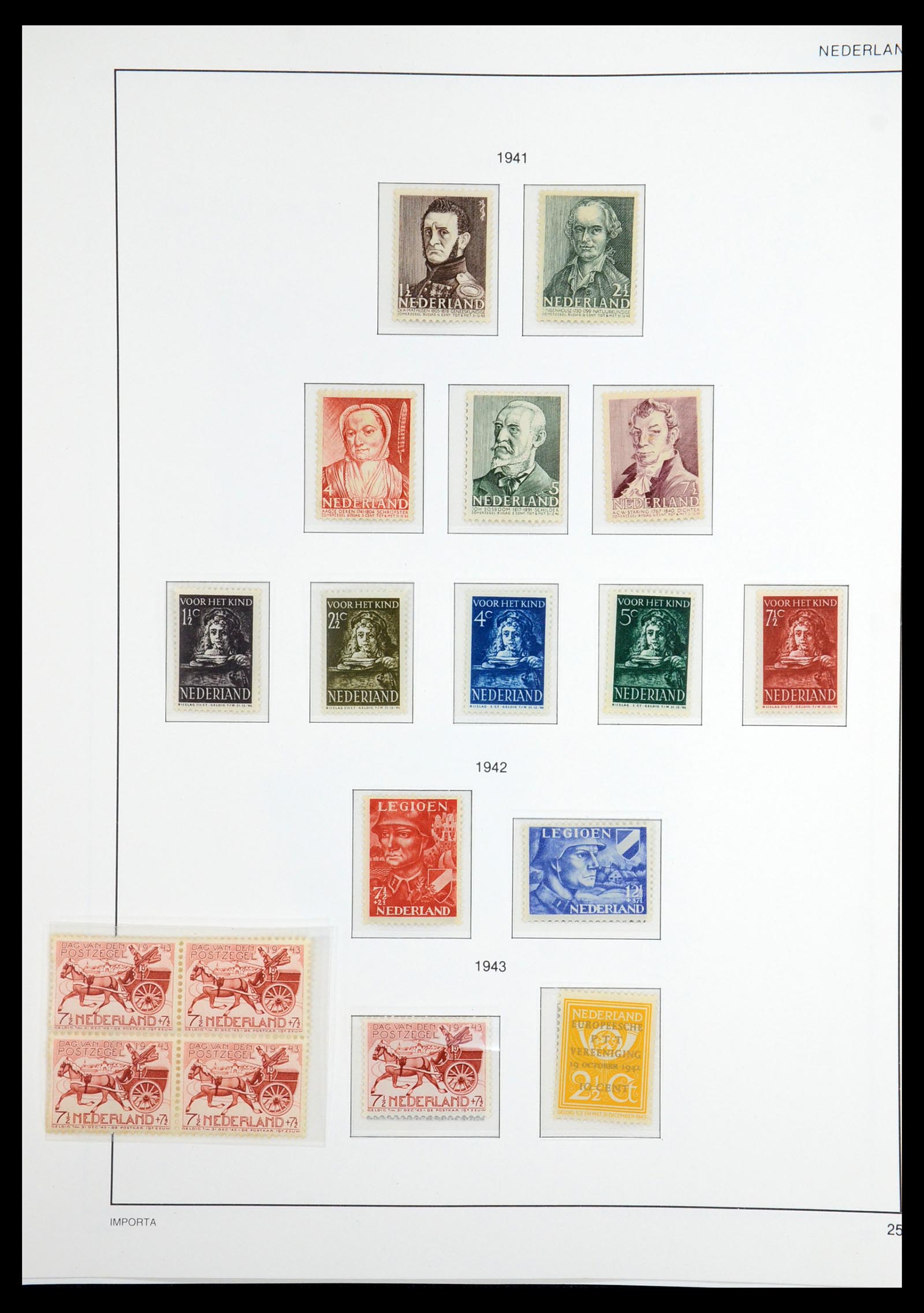36544 027 - Postzegelverzameling 36544 Nederland 1852-1958.