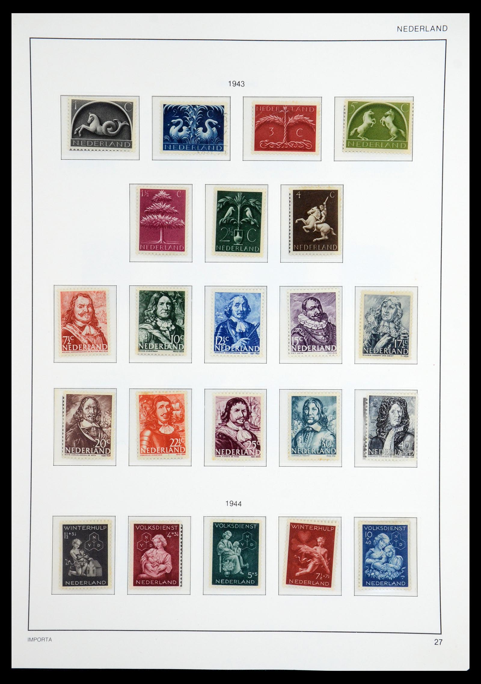 36544 029 - Postzegelverzameling 36544 Nederland 1852-1958.