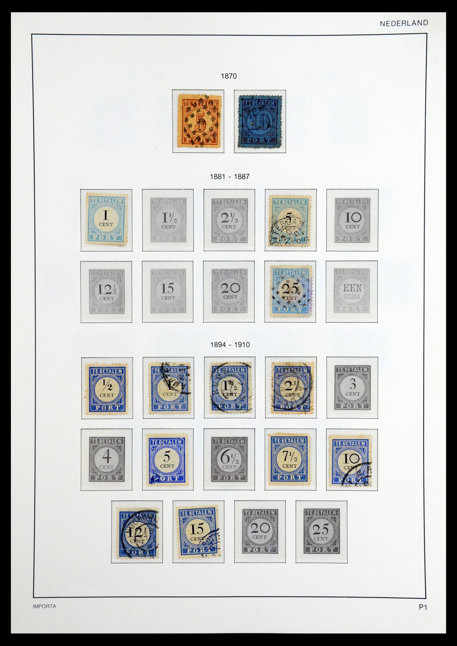 36544 037 - Postzegelverzameling 36544 Nederland 1852-1958.