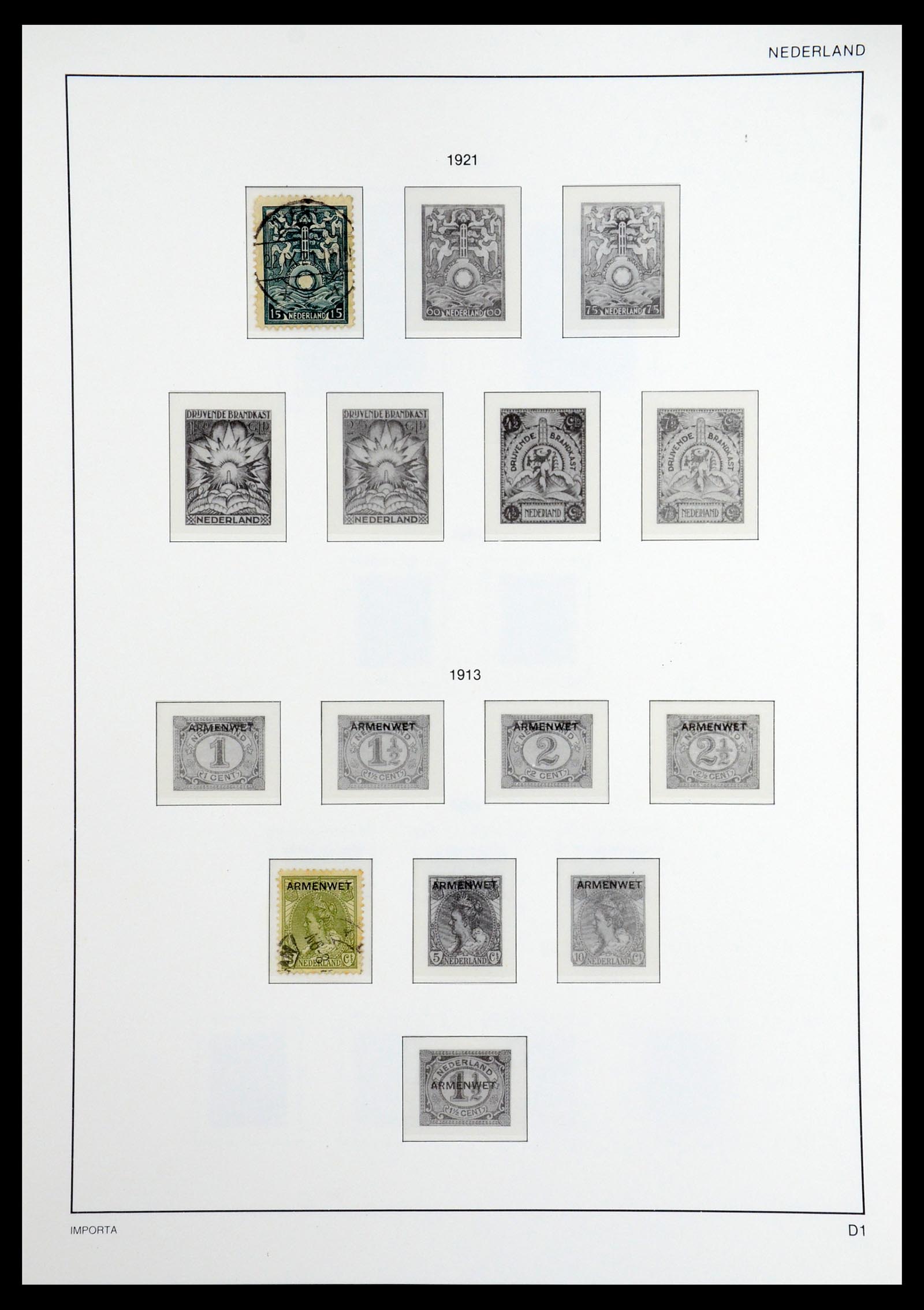 36544 040 - Postzegelverzameling 36544 Nederland 1852-1958.