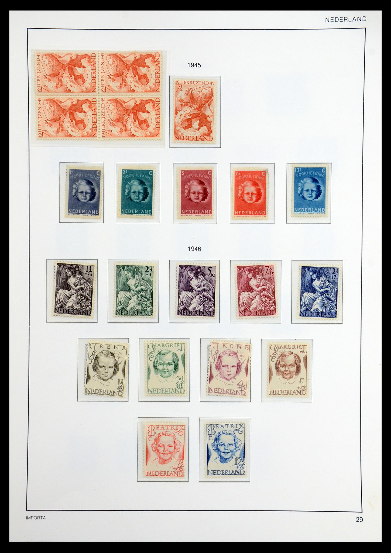 36544 042 - Postzegelverzameling 36544 Nederland 1852-1958.