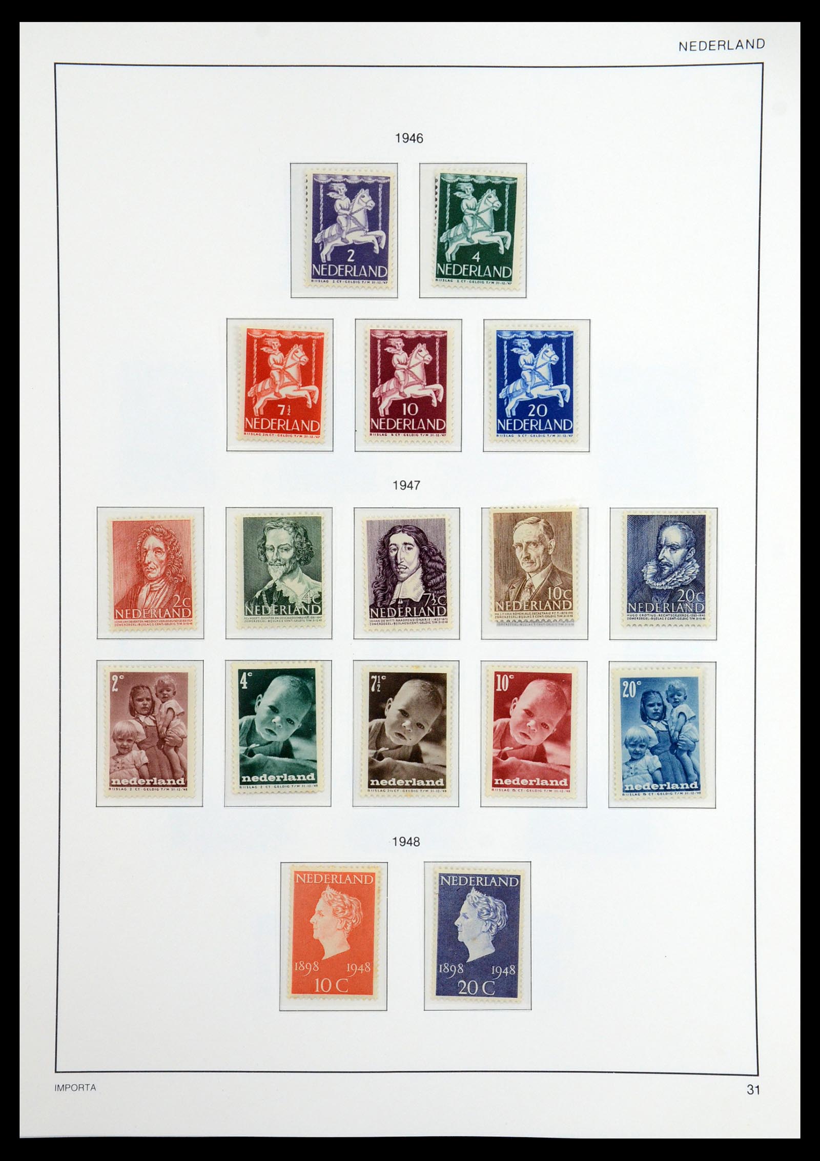 36544 044 - Postzegelverzameling 36544 Nederland 1852-1958.