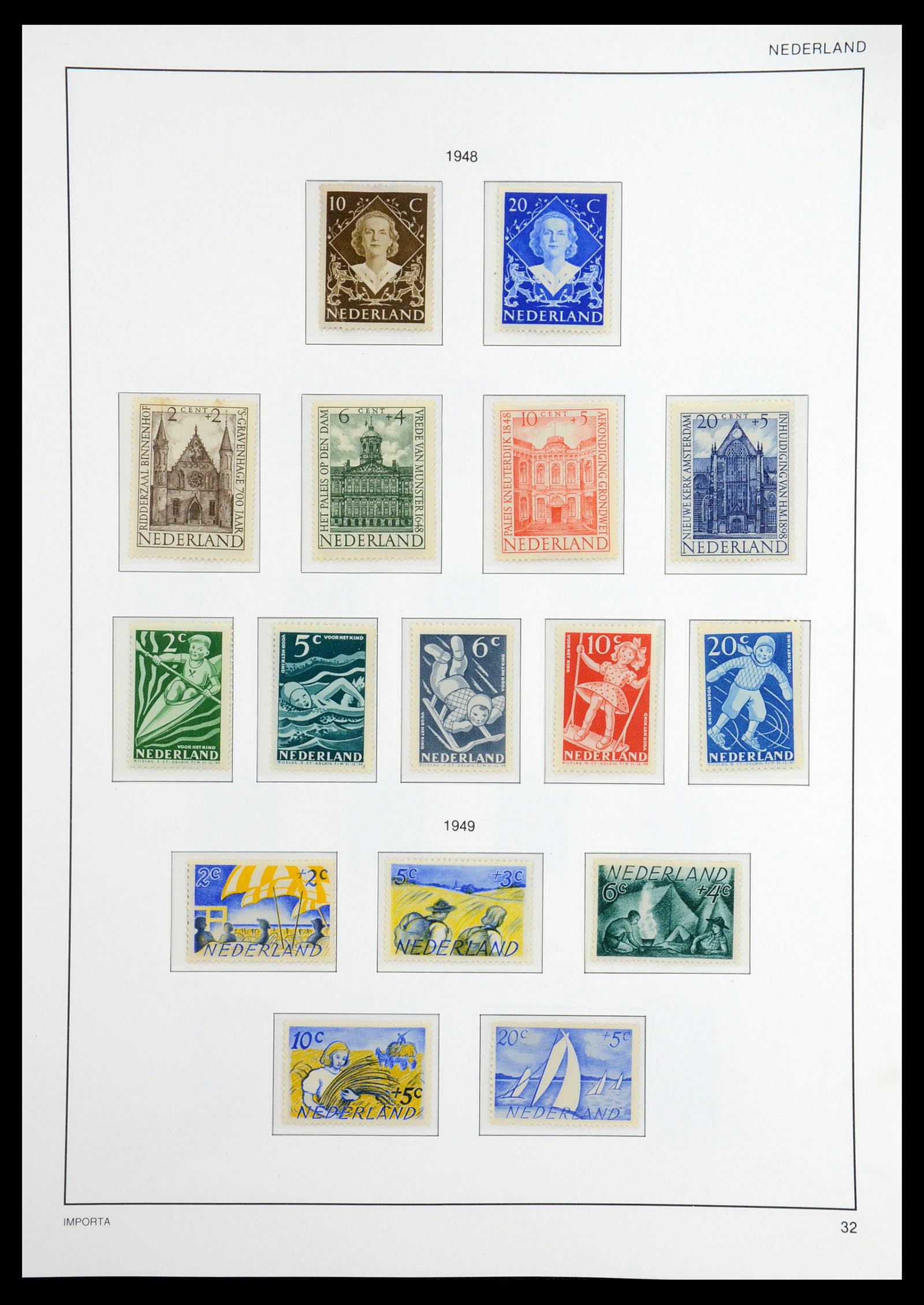 36544 045 - Postzegelverzameling 36544 Nederland 1852-1958.