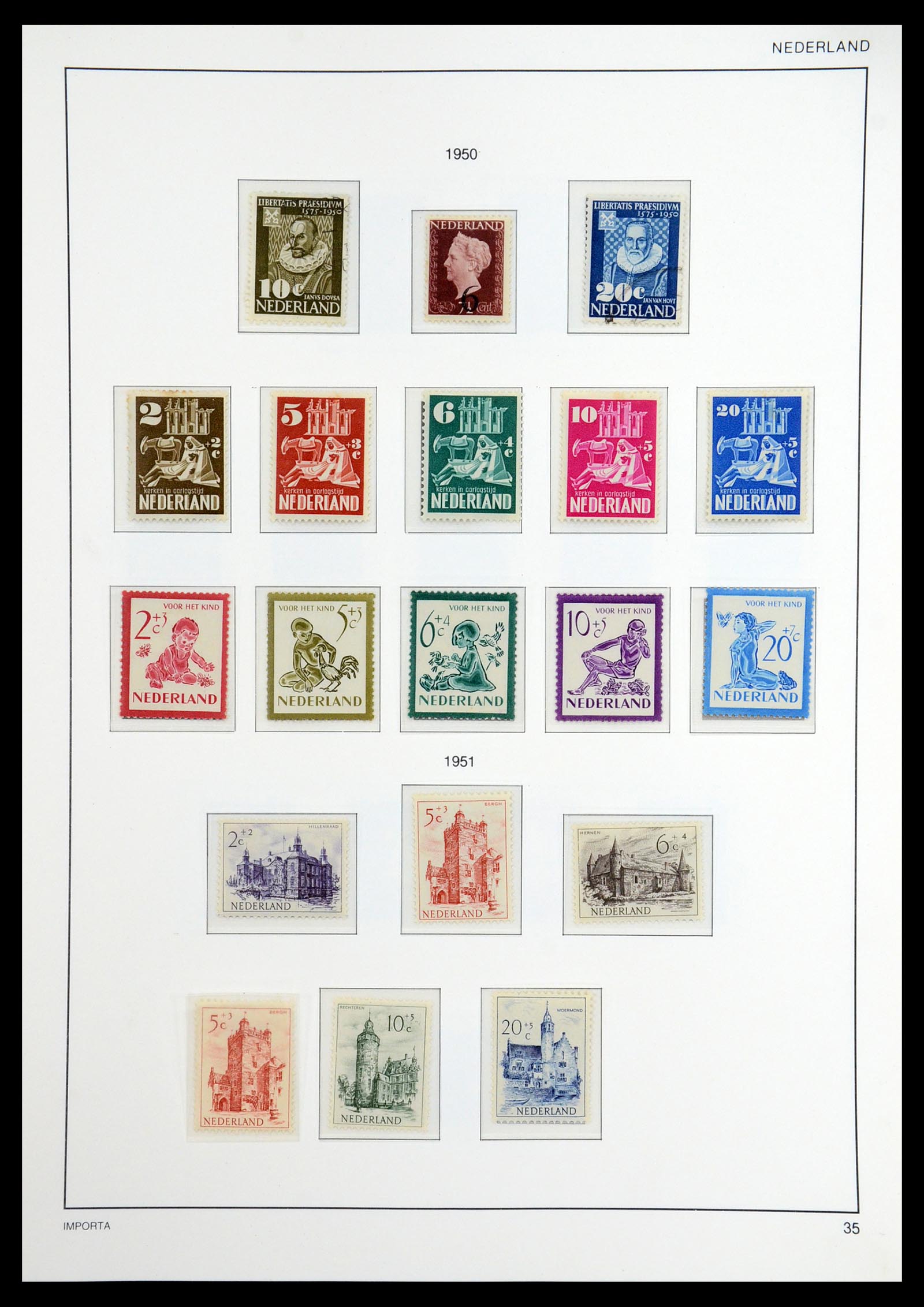 36544 048 - Postzegelverzameling 36544 Nederland 1852-1958.