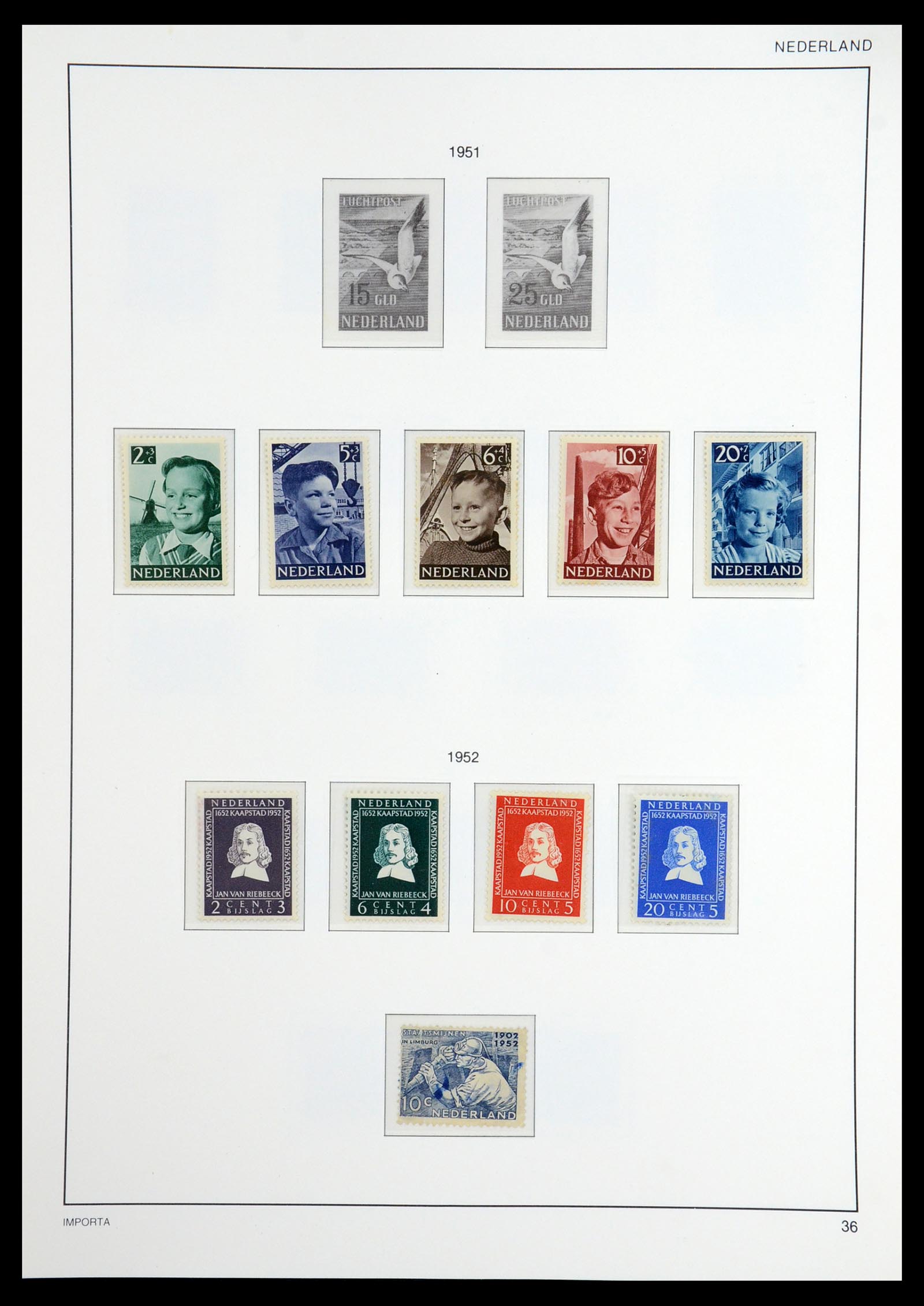 36544 049 - Postzegelverzameling 36544 Nederland 1852-1958.