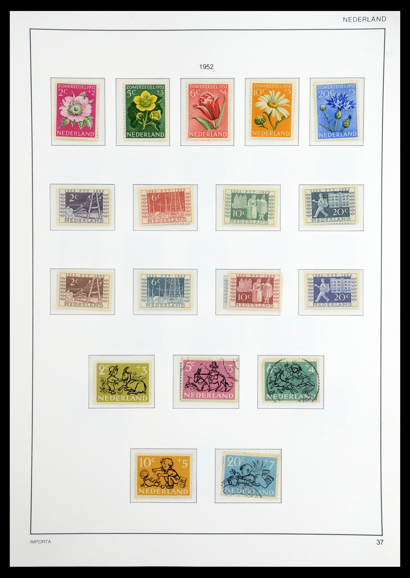 36544 050 - Postzegelverzameling 36544 Nederland 1852-1958.