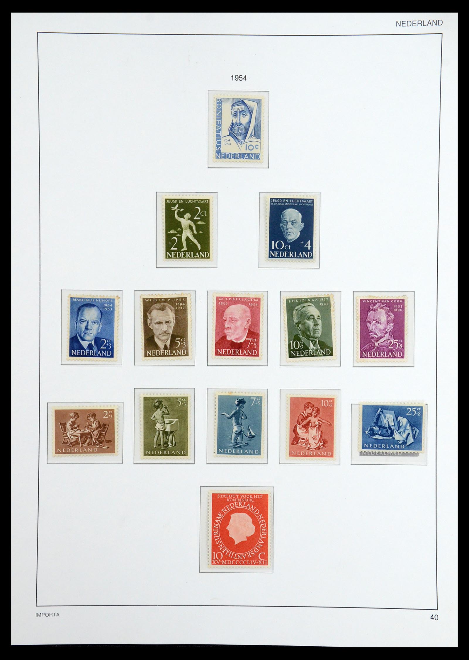 36544 054 - Postzegelverzameling 36544 Nederland 1852-1958.