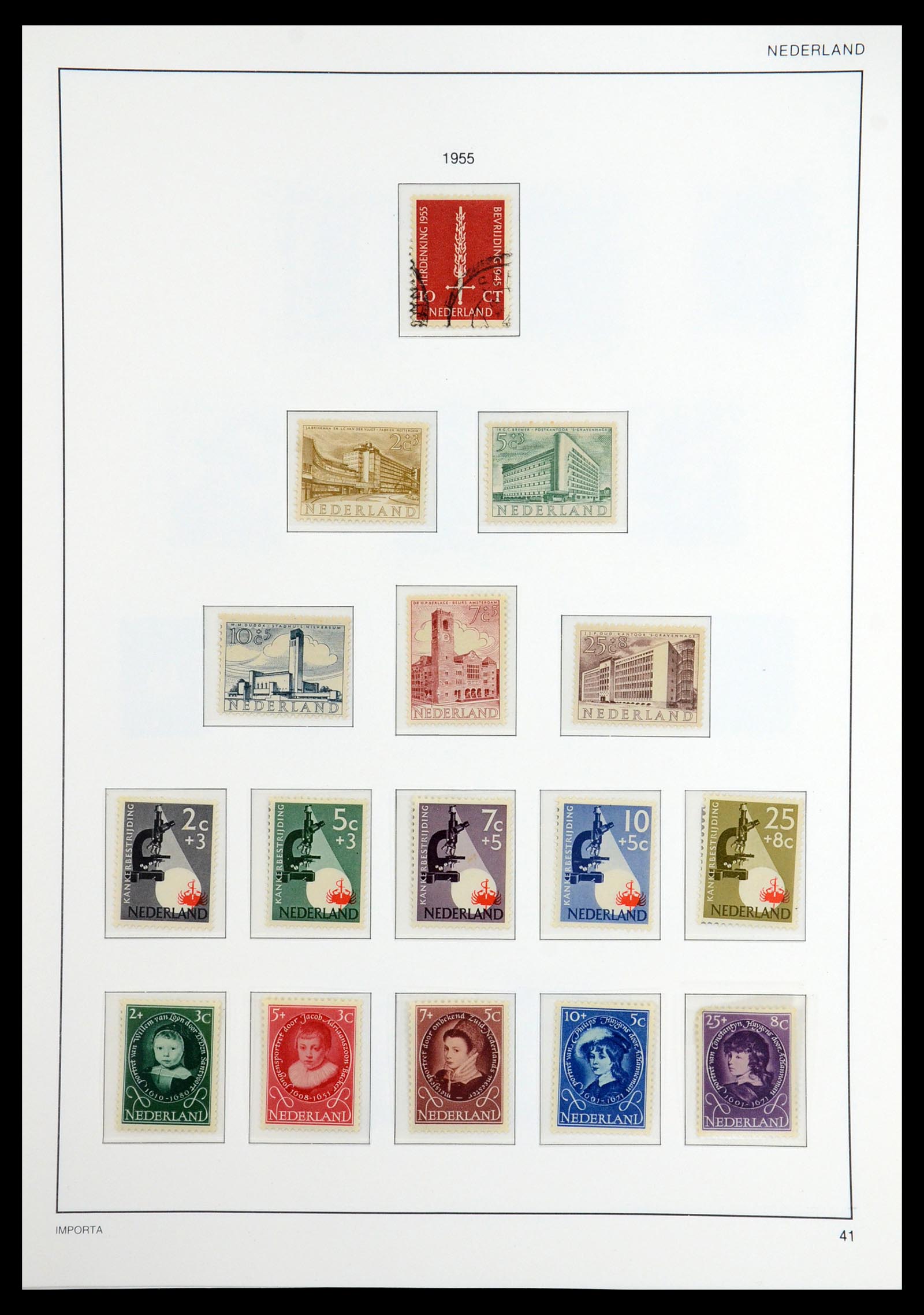 36544 055 - Postzegelverzameling 36544 Nederland 1852-1958.