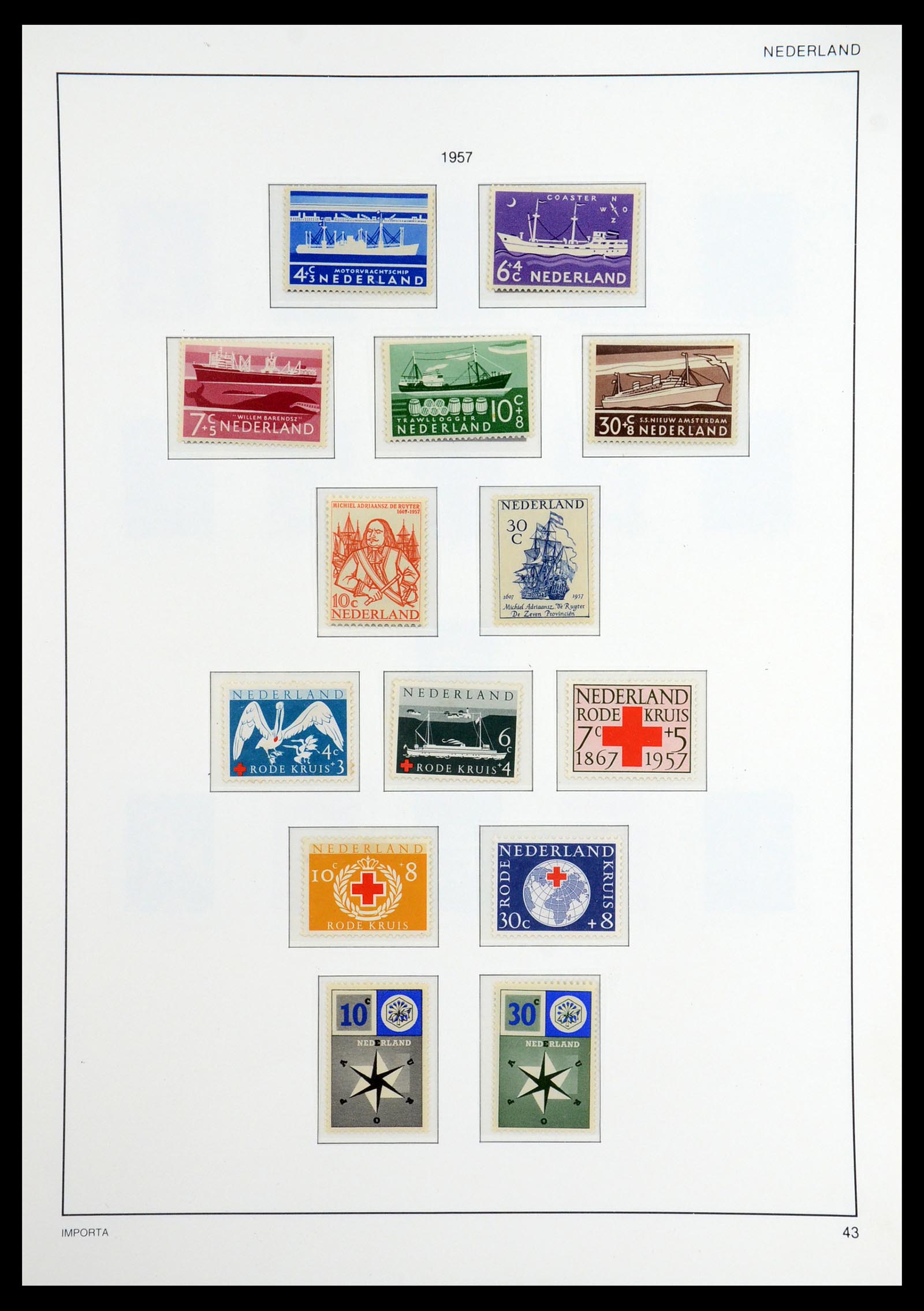 36544 057 - Postzegelverzameling 36544 Nederland 1852-1958.