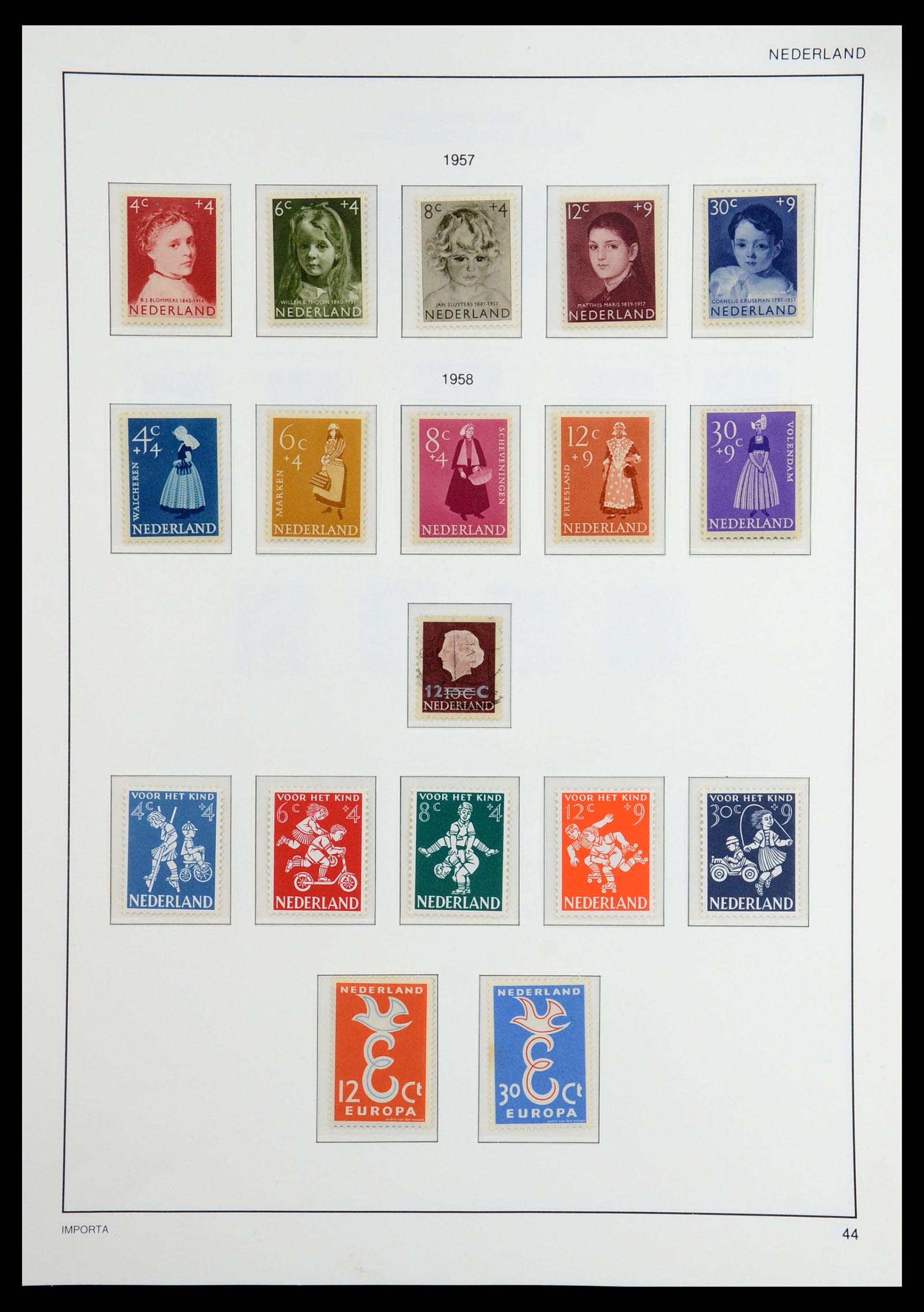 36544 058 - Postzegelverzameling 36544 Nederland 1852-1958.