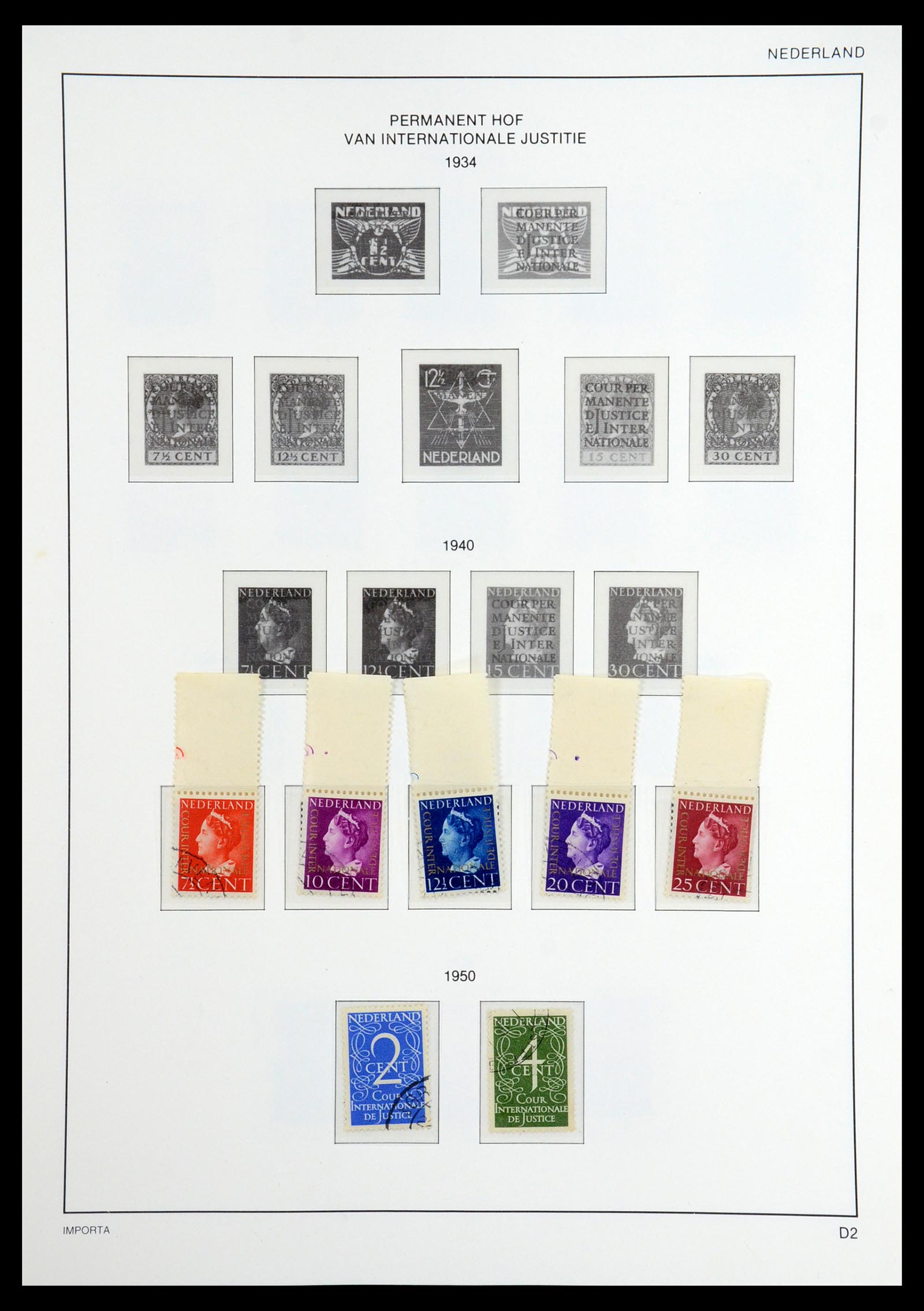 36544 059 - Postzegelverzameling 36544 Nederland 1852-1958.
