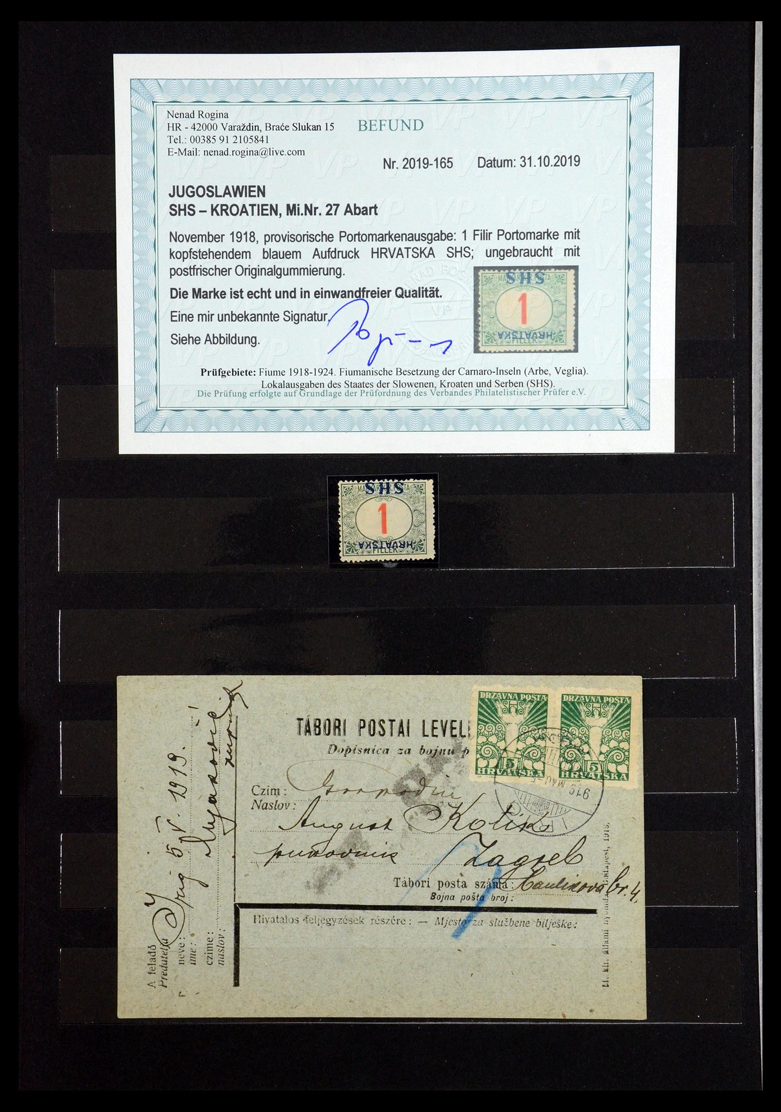 36549 004 - Postzegelverzameling 36549 Joegoslavië 1918-1920.