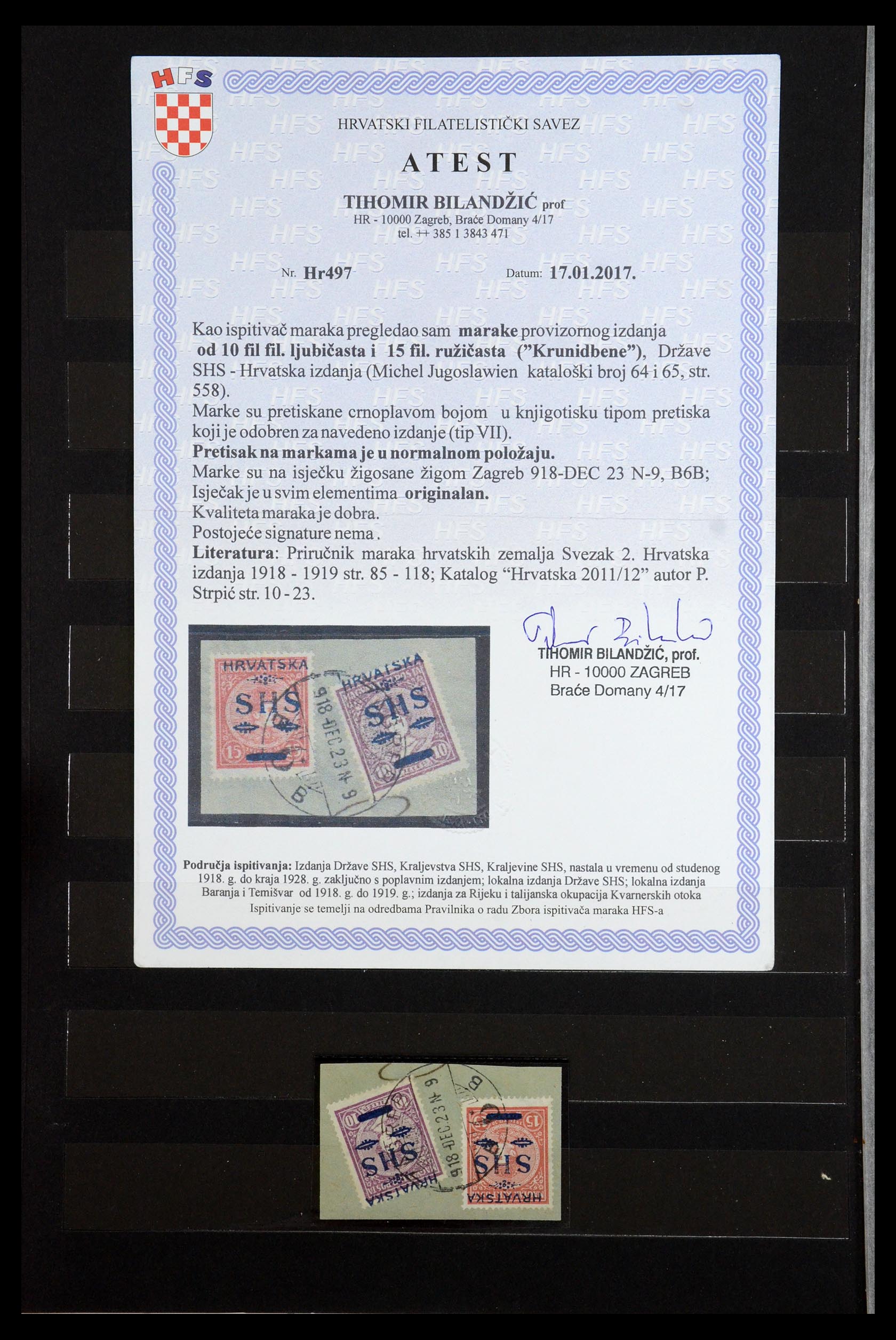 36549 006 - Postzegelverzameling 36549 Joegoslavië 1918-1920.