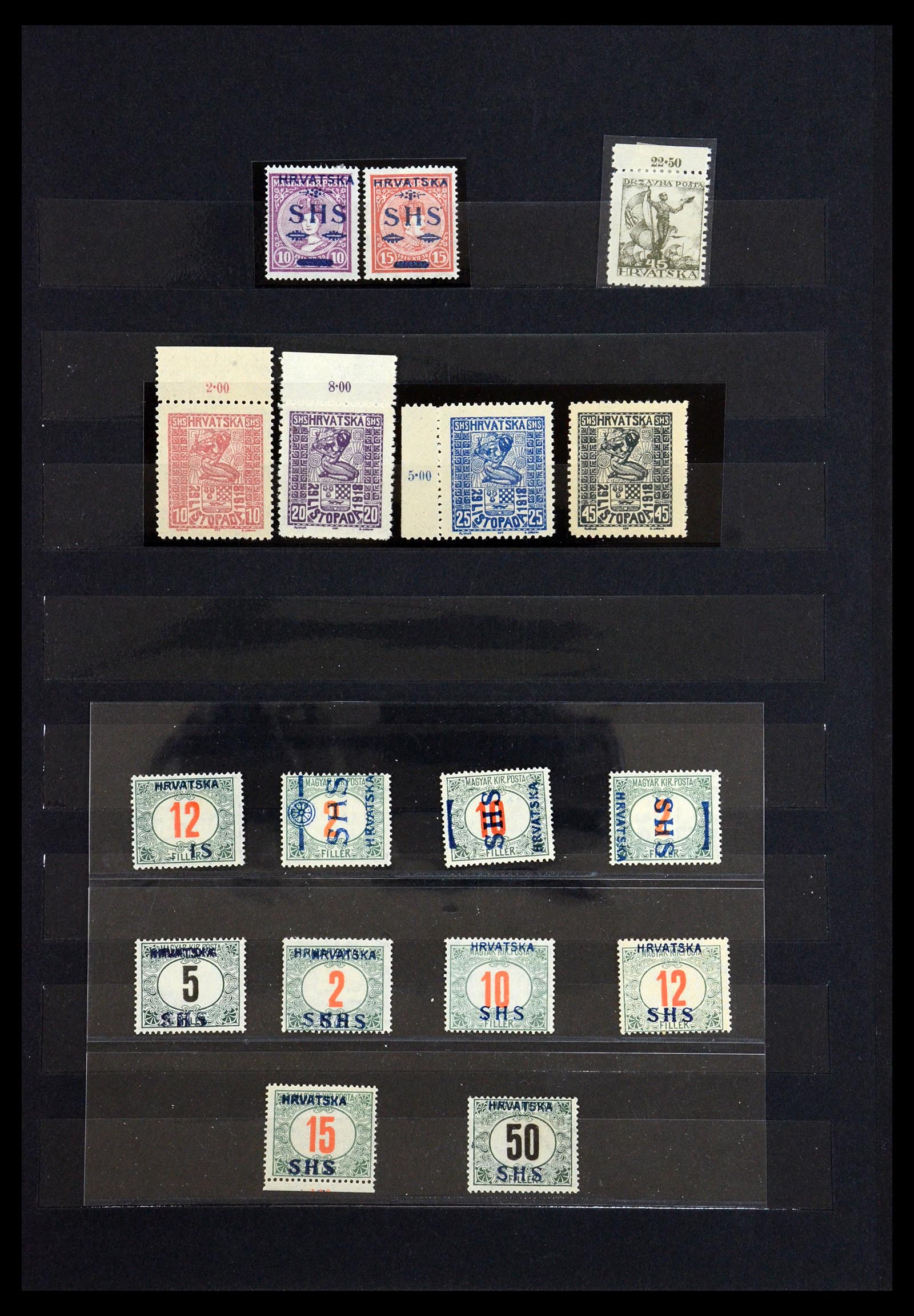 36549 007 - Postzegelverzameling 36549 Joegoslavië 1918-1920.