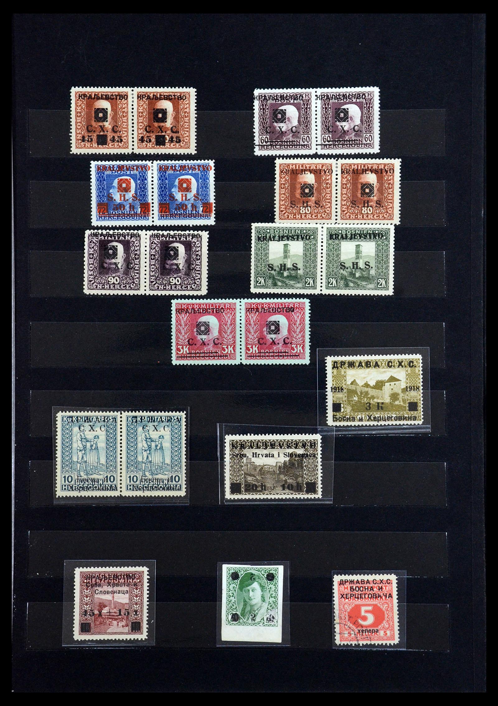 36549 019 - Postzegelverzameling 36549 Joegoslavië 1918-1920.