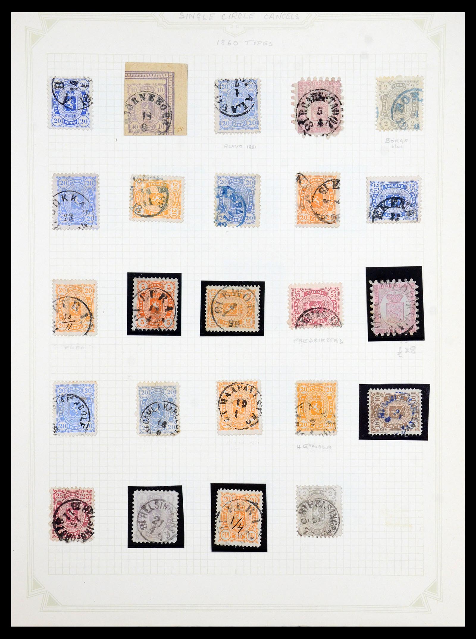 36554 004 - Postzegelverzameling 36554 Finland stempelverzameling 1850-1950.