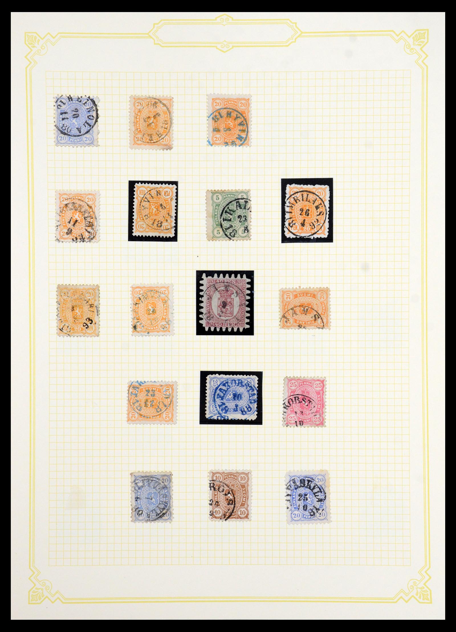 36554 005 - Postzegelverzameling 36554 Finland stempelverzameling 1850-1950.