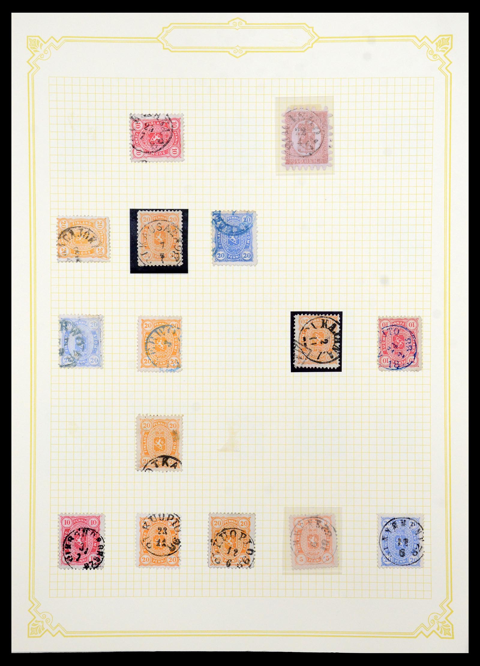 36554 006 - Postzegelverzameling 36554 Finland stempelverzameling 1850-1950.