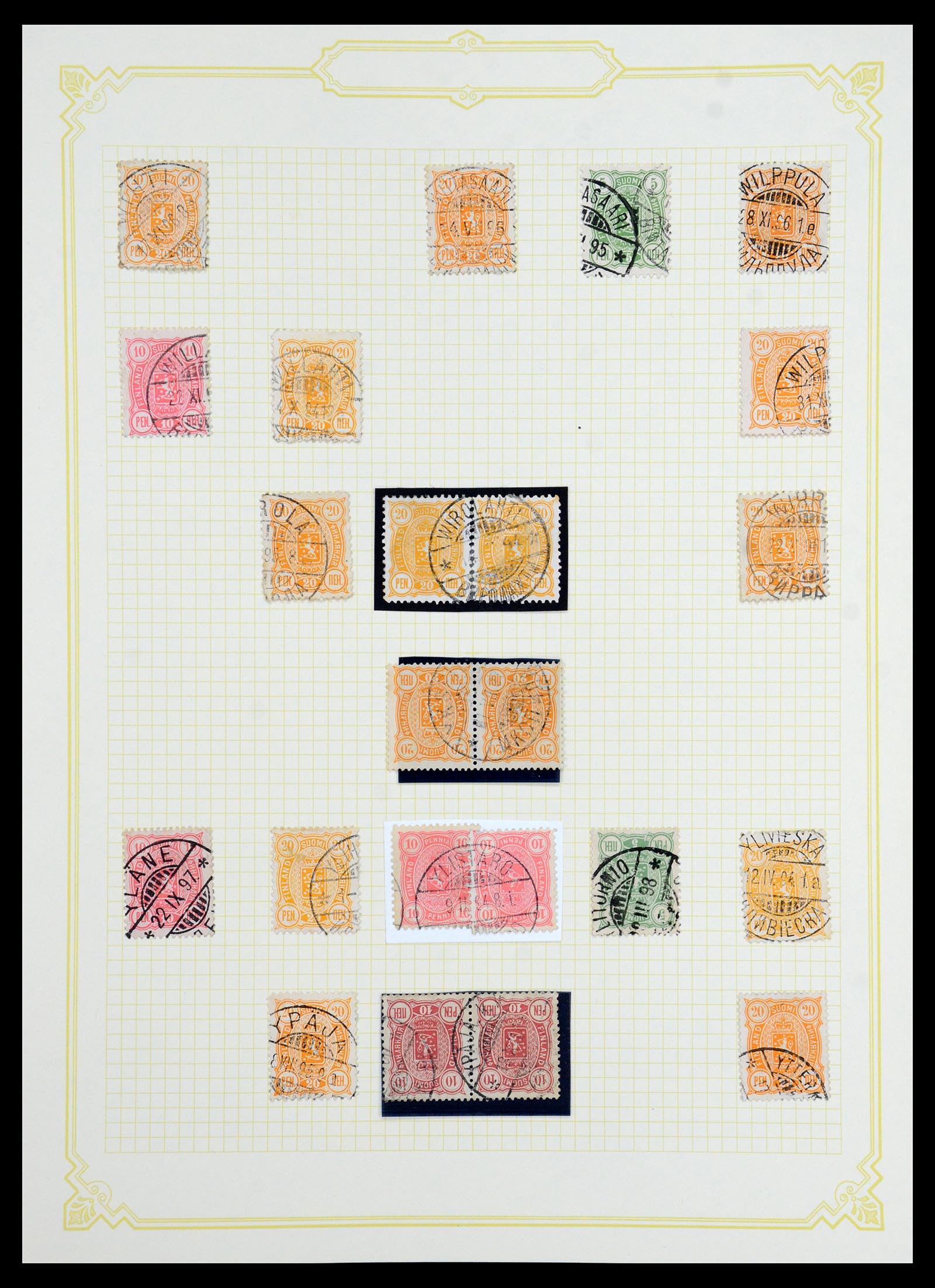 36554 056 - Postzegelverzameling 36554 Finland stempelverzameling 1850-1950.