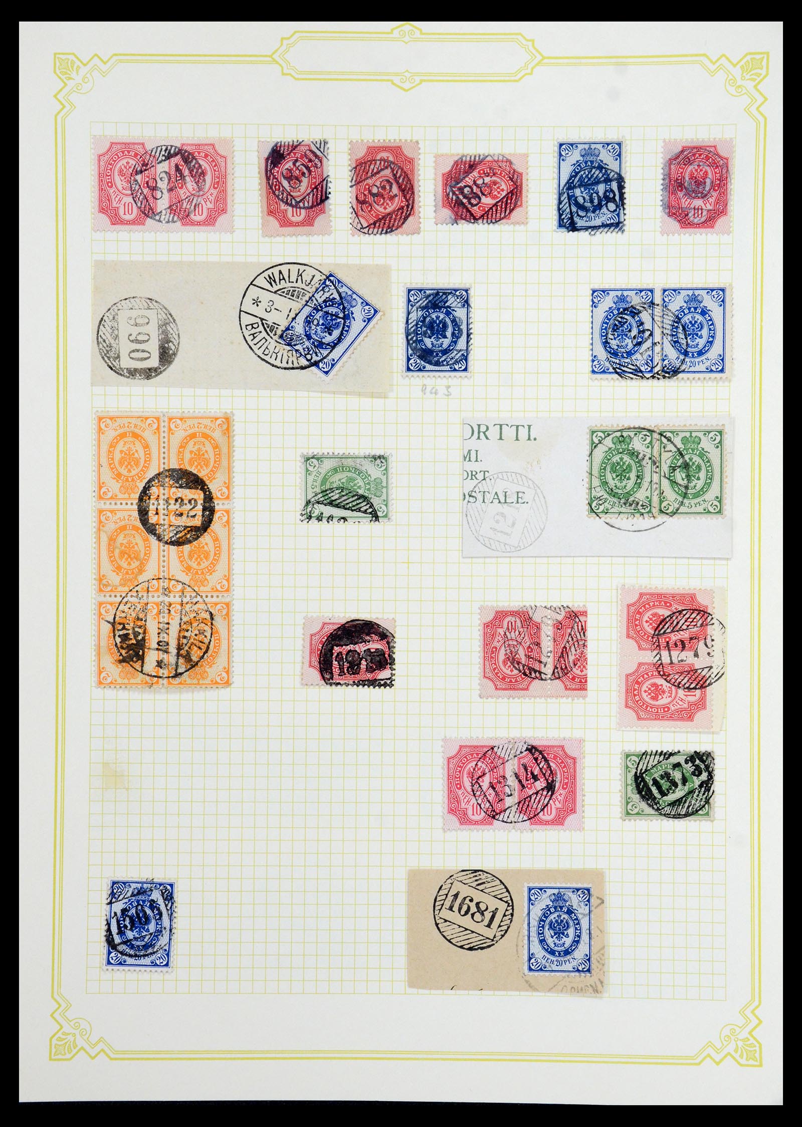 36554 104 - Stamp collection 36554 Finland cancel collection 1850-1950.