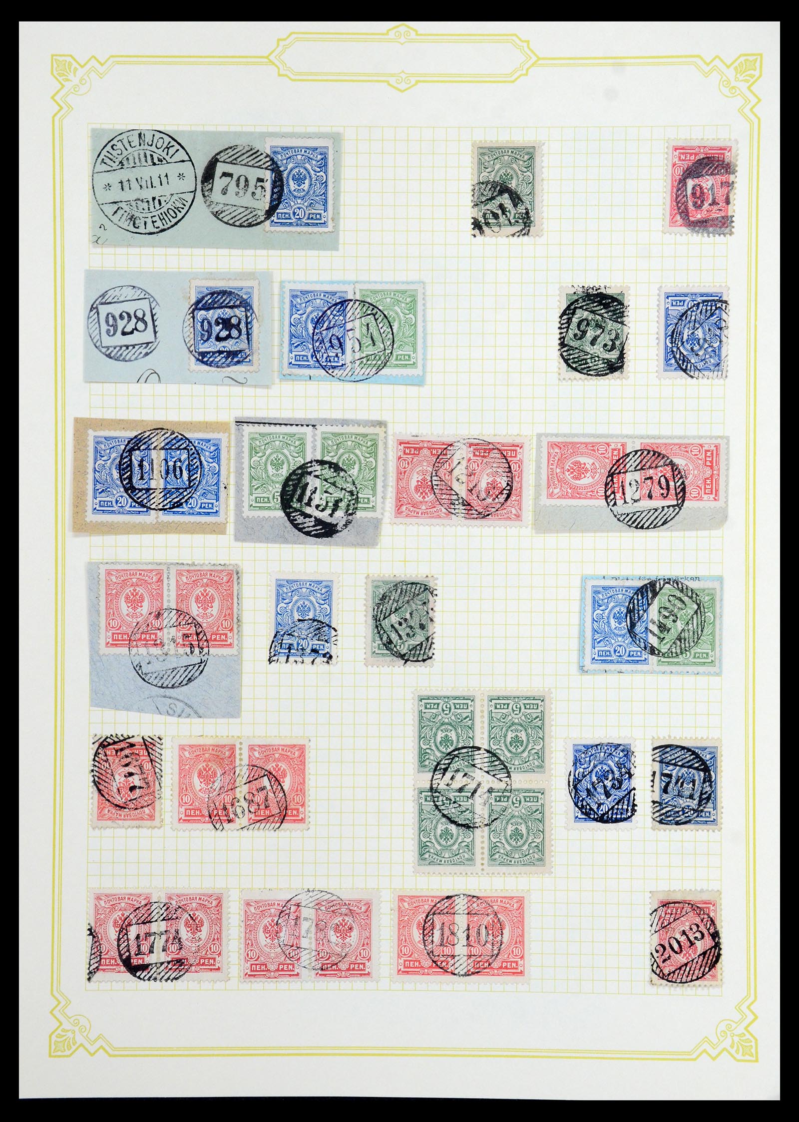 36554 106 - Stamp collection 36554 Finland cancel collection 1850-1950.