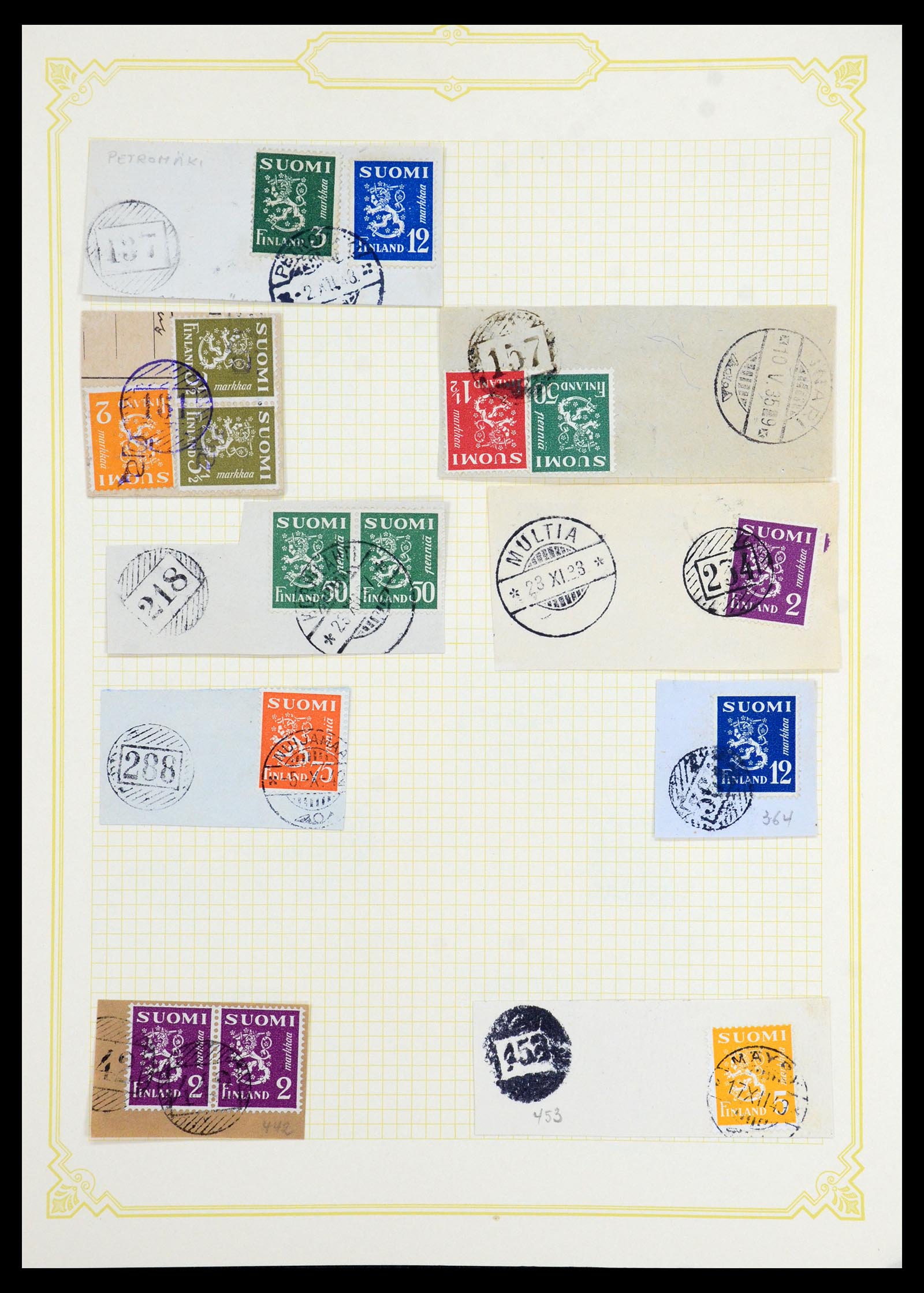 36554 109 - Postzegelverzameling 36554 Finland stempelverzameling 1850-1950.