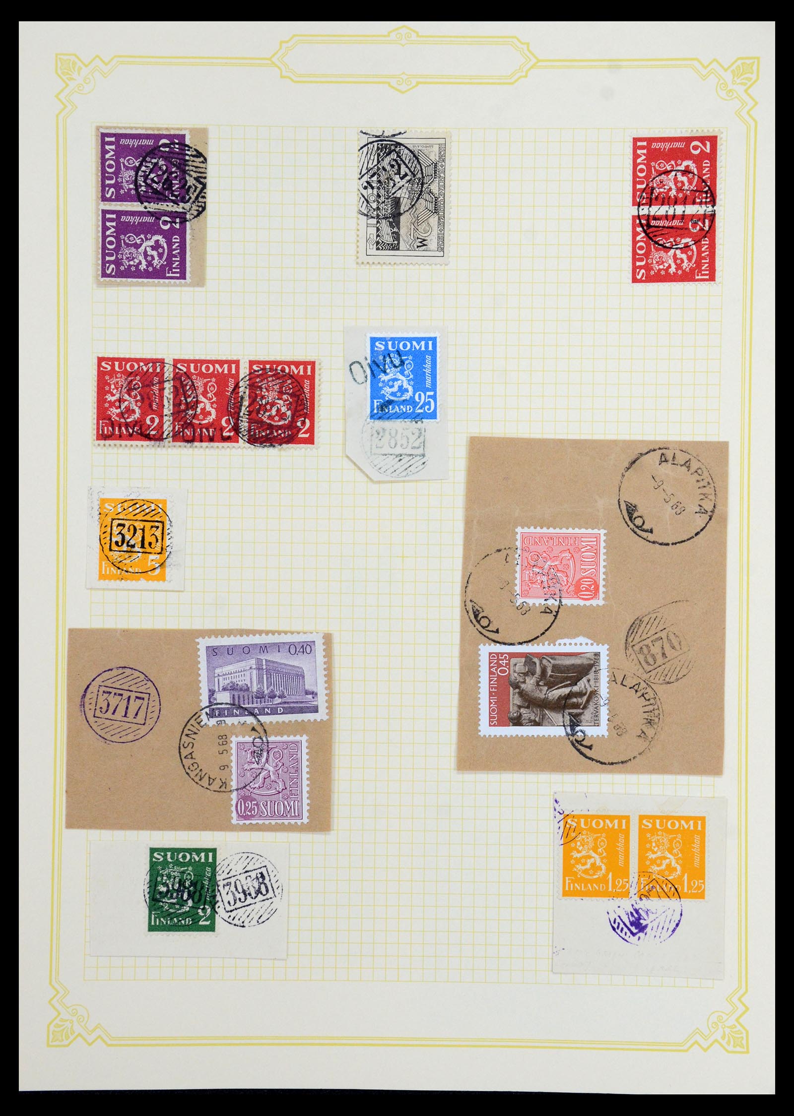 36554 114 - Postzegelverzameling 36554 Finland stempelverzameling 1850-1950.