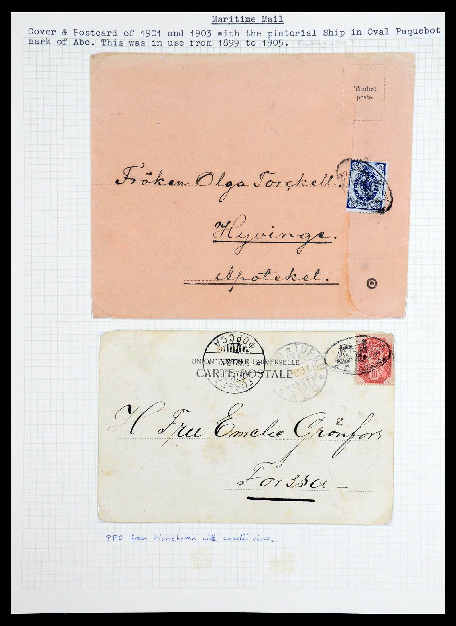 36554 116 - Postzegelverzameling 36554 Finland stempelverzameling 1850-1950.
