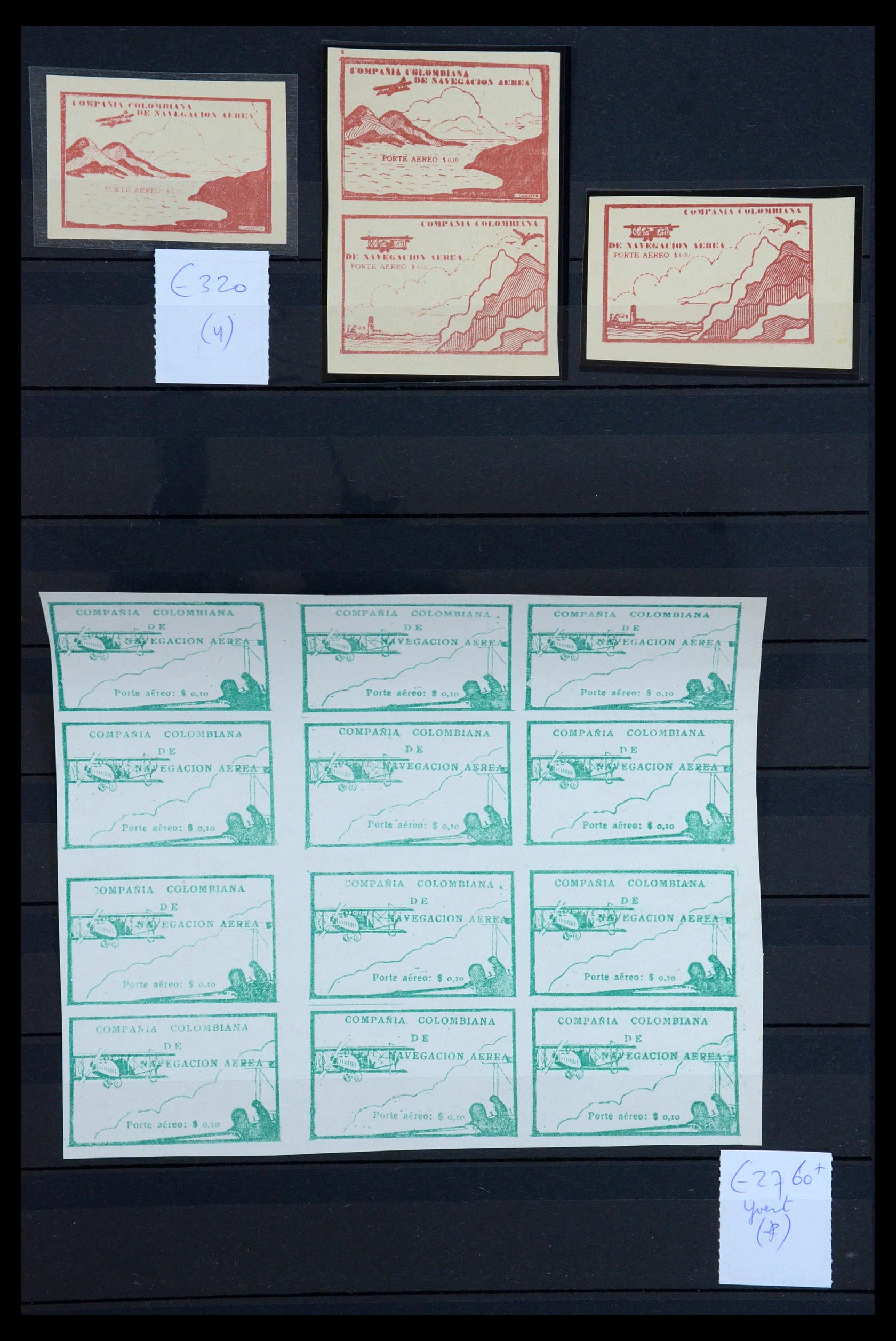 36555 002 - Postzegelverzameling 36555 Colombia luchtpost 1920-1929.
