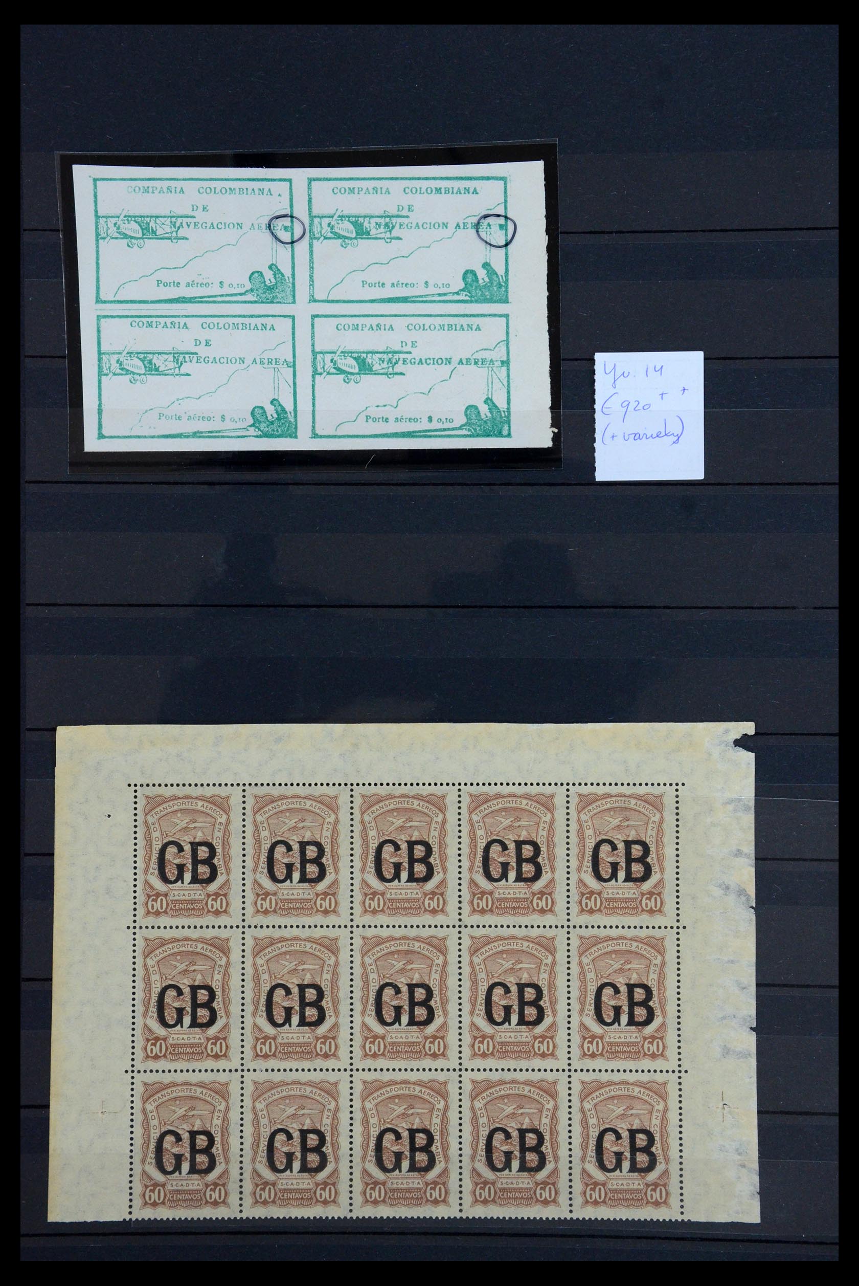 36555 003 - Postzegelverzameling 36555 Colombia luchtpost 1920-1929.
