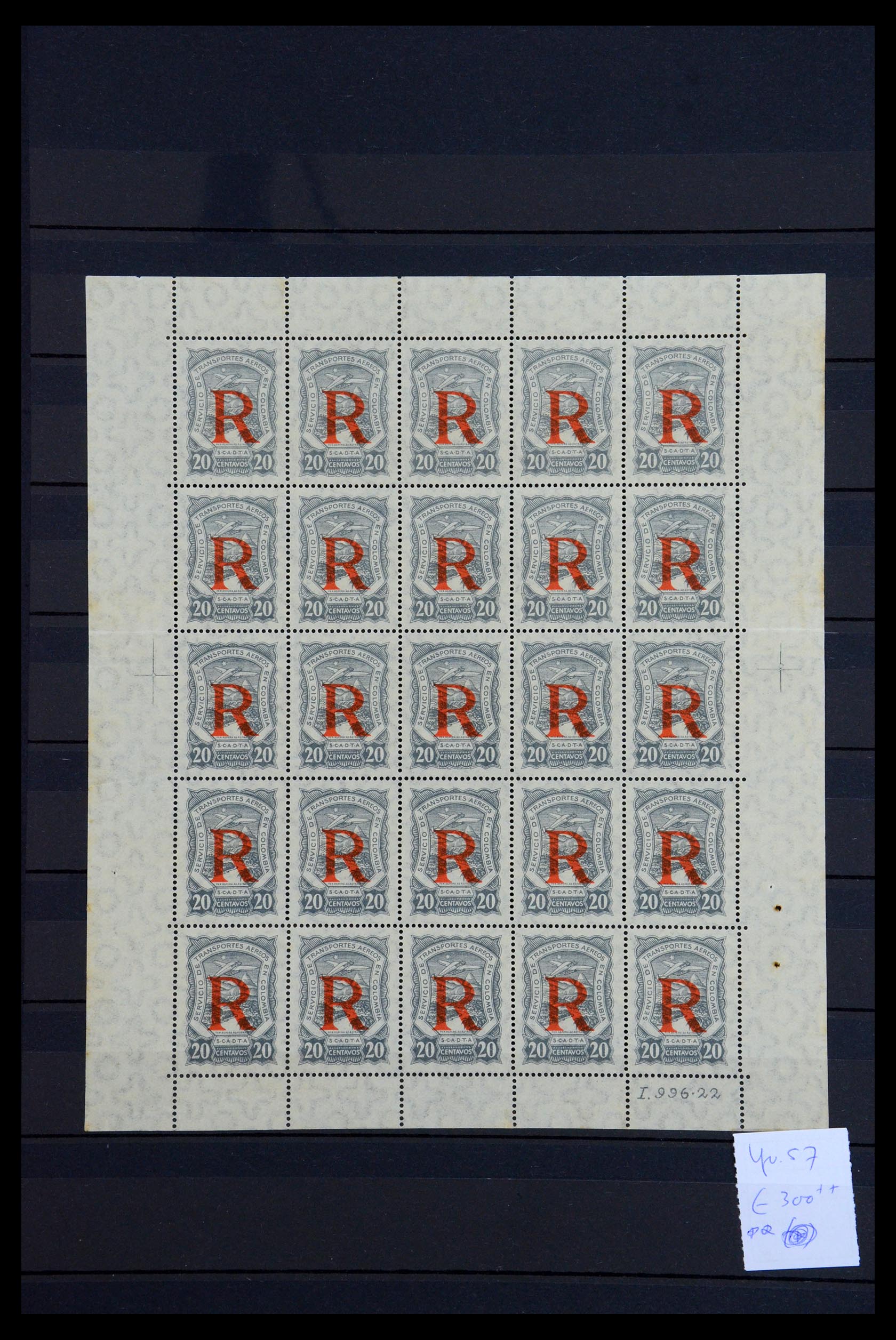 36555 007 - Postzegelverzameling 36555 Colombia luchtpost 1920-1929.