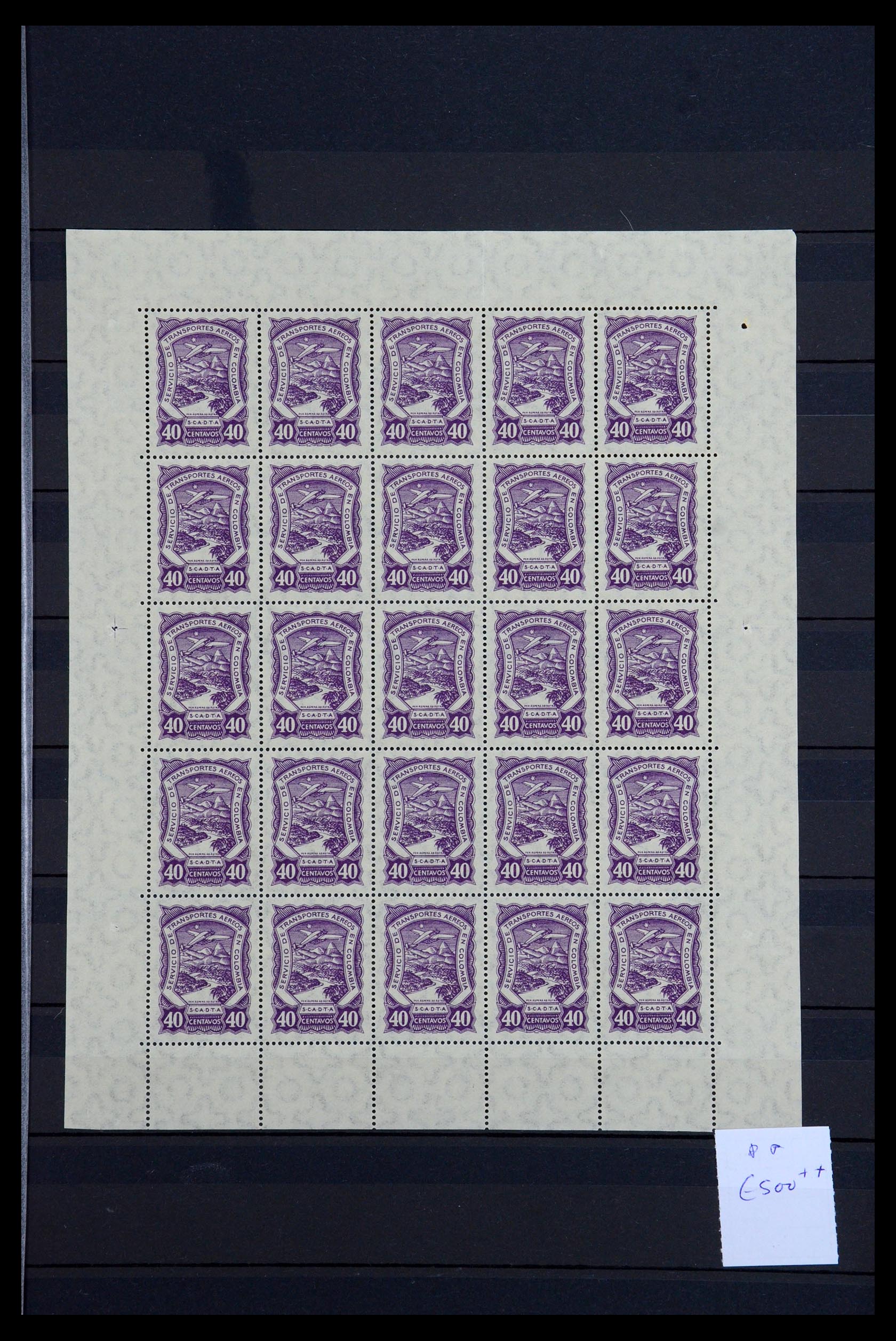 36555 014 - Postzegelverzameling 36555 Colombia luchtpost 1920-1929.