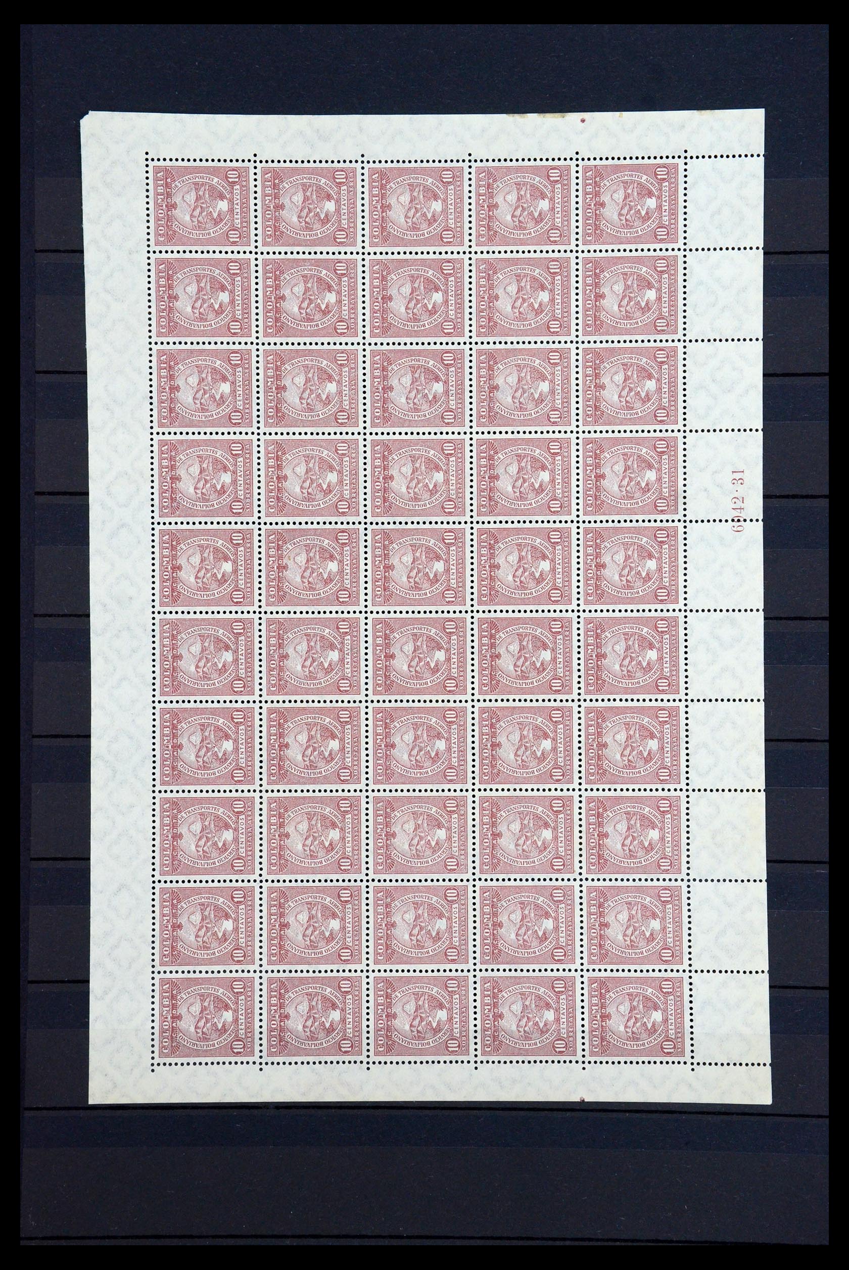 36555 019 - Postzegelverzameling 36555 Colombia luchtpost 1920-1929.