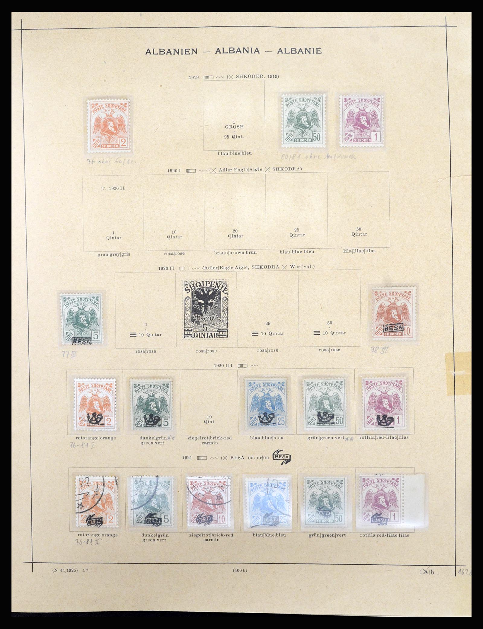 36557 007 - Postzegelverzameling 36557 Albania 1913-1980.