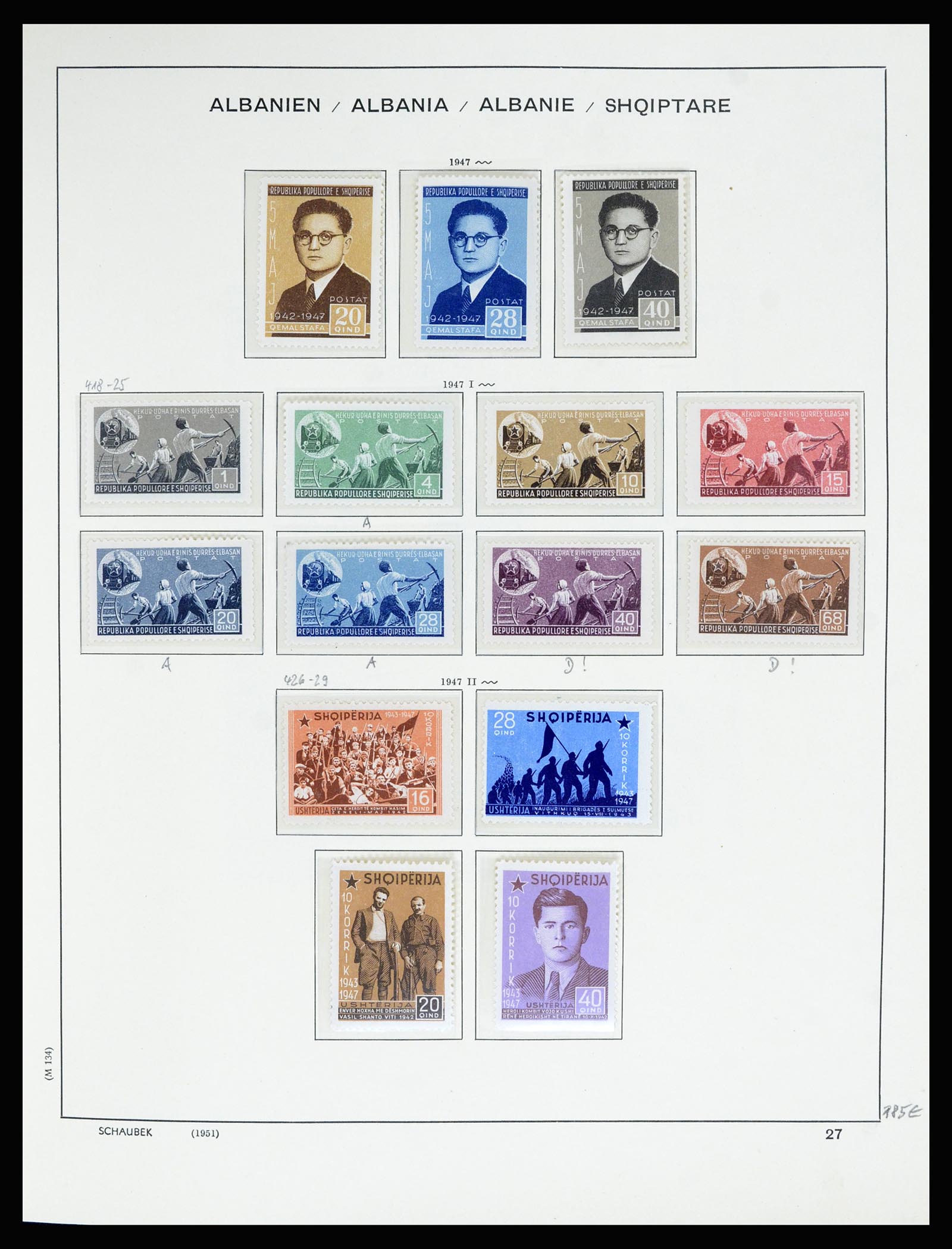 36557 034 - Postzegelverzameling 36557 Albania 1913-1980.