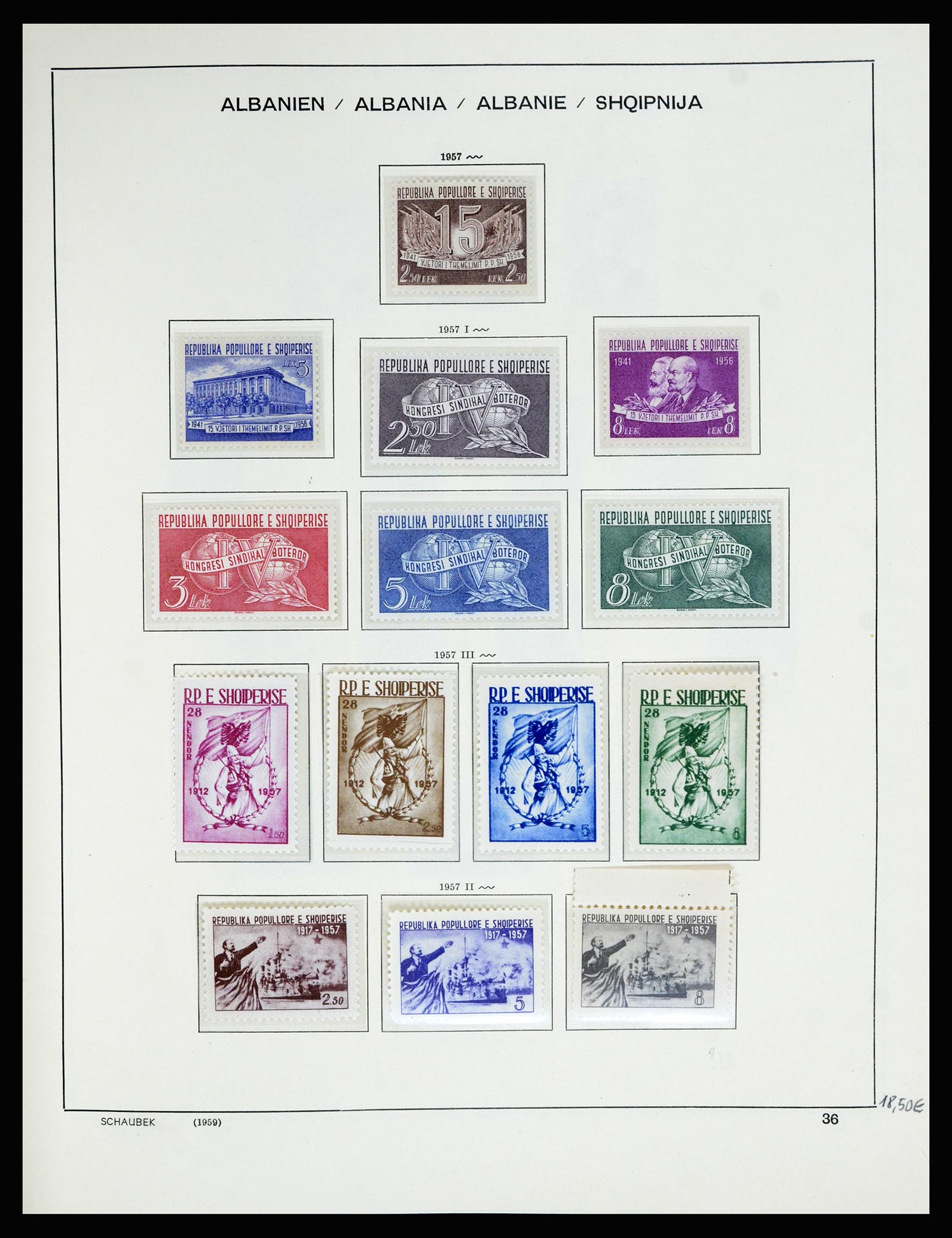 36557 044 - Postzegelverzameling 36557 Albania 1913-1980.
