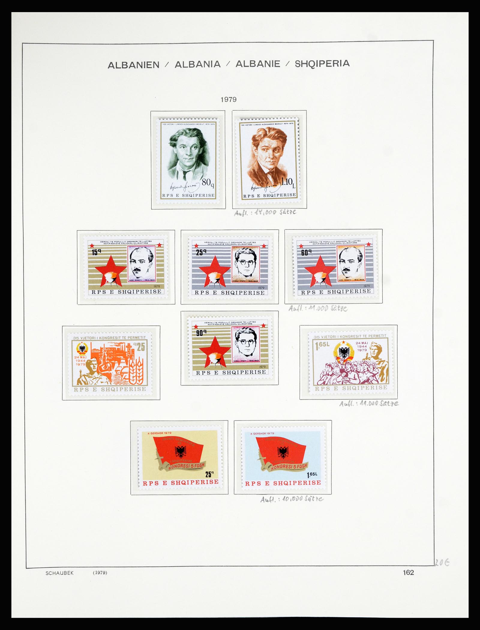 36557 214 - Postzegelverzameling 36557 Albania 1913-1980.