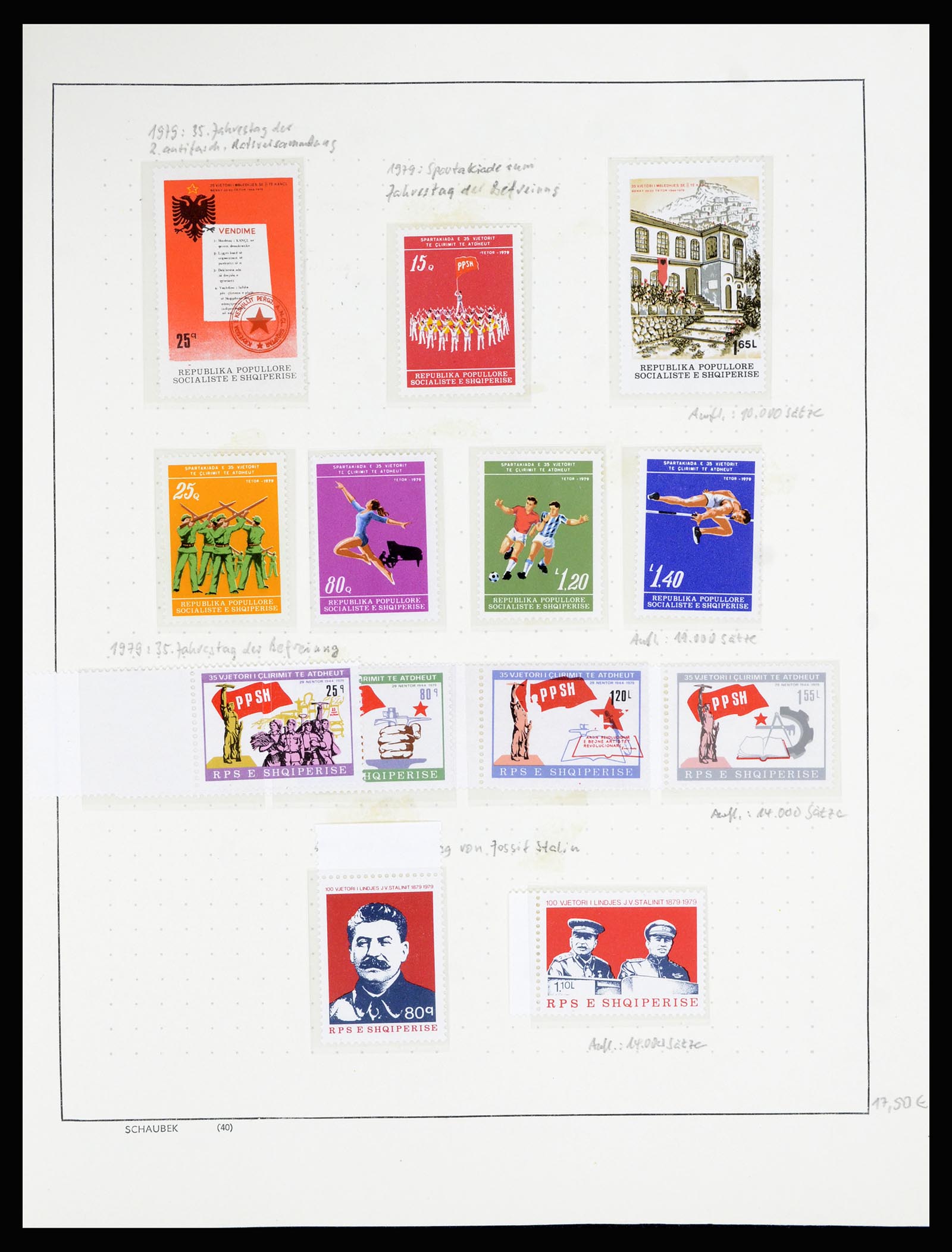 36557 216 - Postzegelverzameling 36557 Albania 1913-1980.