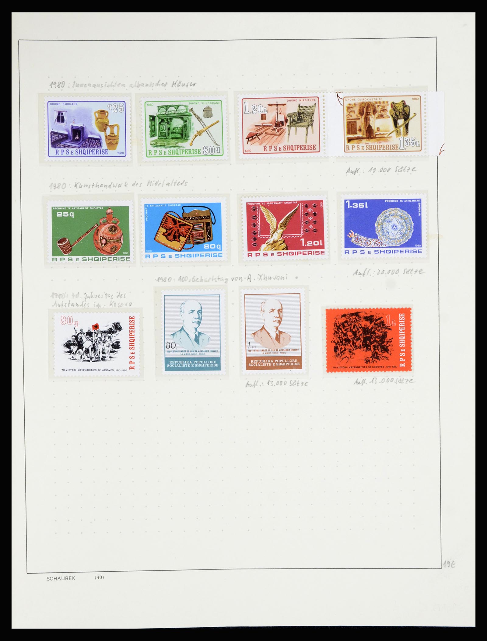 36557 218 - Postzegelverzameling 36557 Albania 1913-1980.