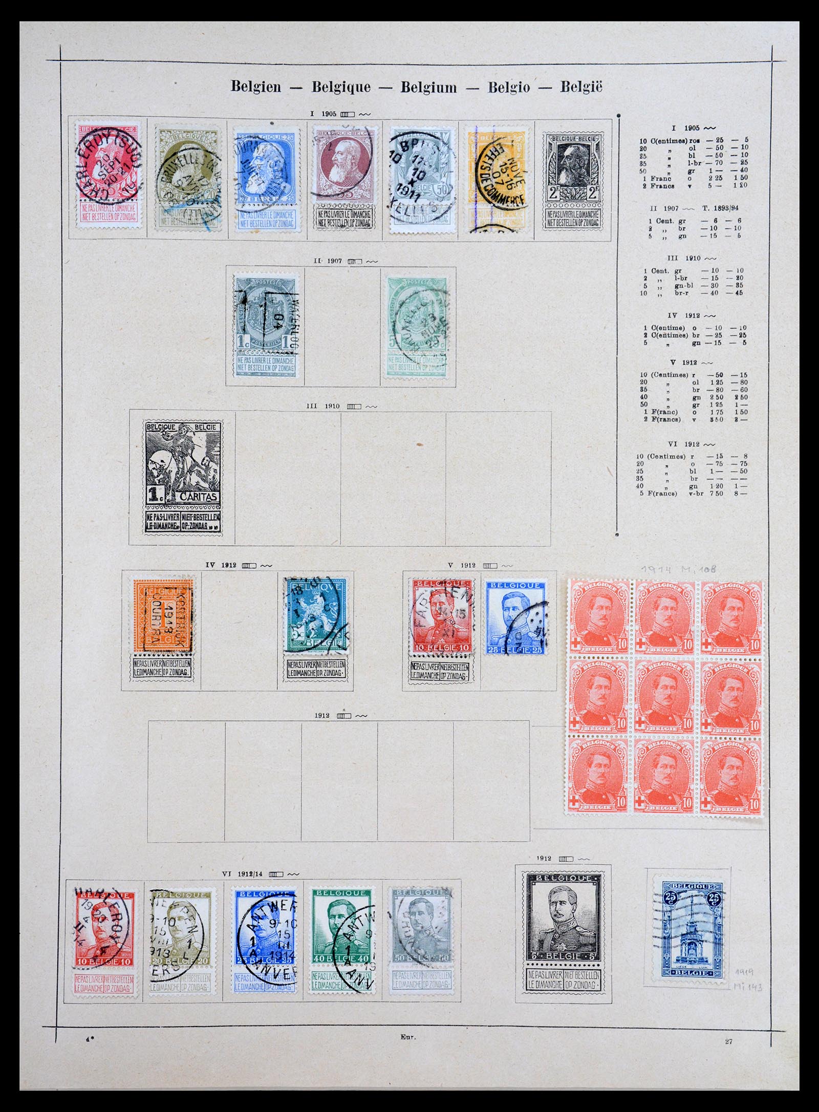 36559 003 - Postzegelverzameling 36559 Wereld 1840-1920.