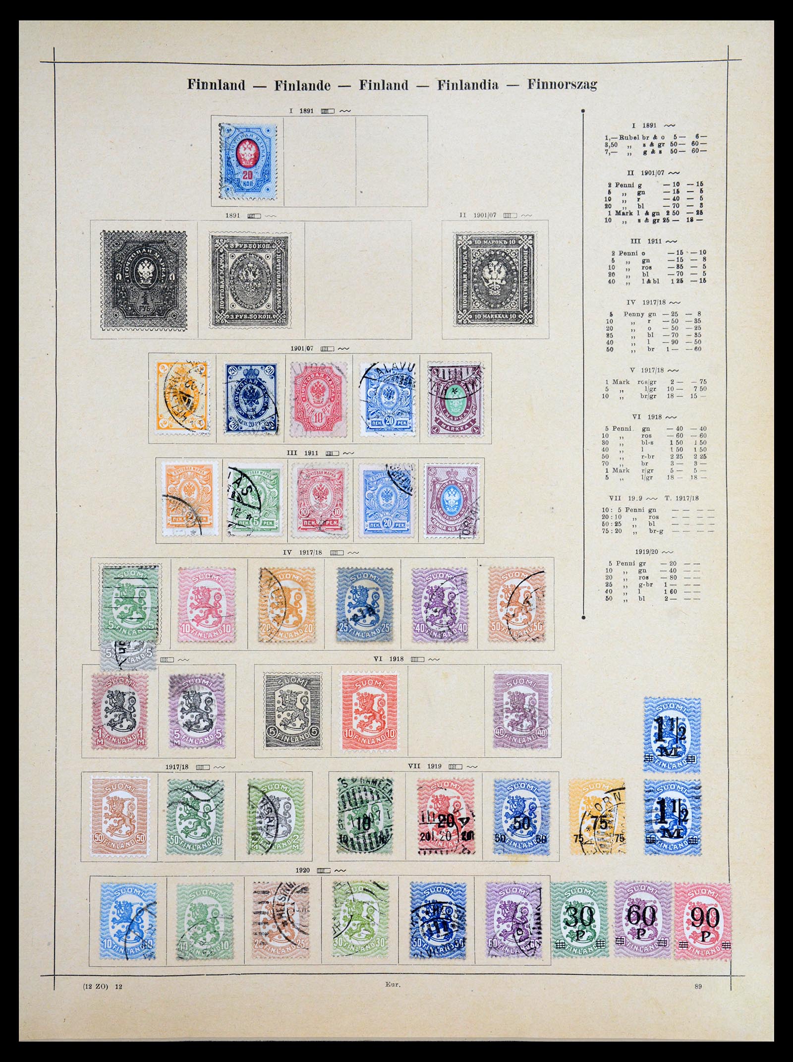36559 012 - Postzegelverzameling 36559 Wereld 1840-1920.