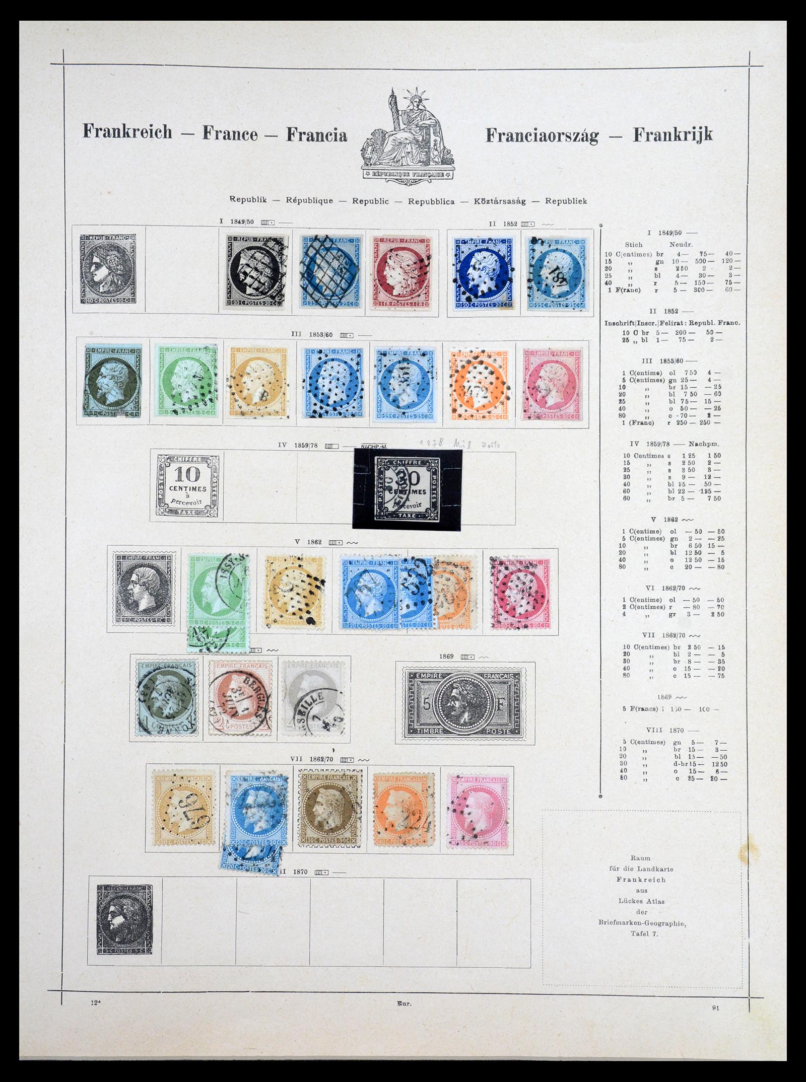 36559 013 - Postzegelverzameling 36559 Wereld 1840-1920.
