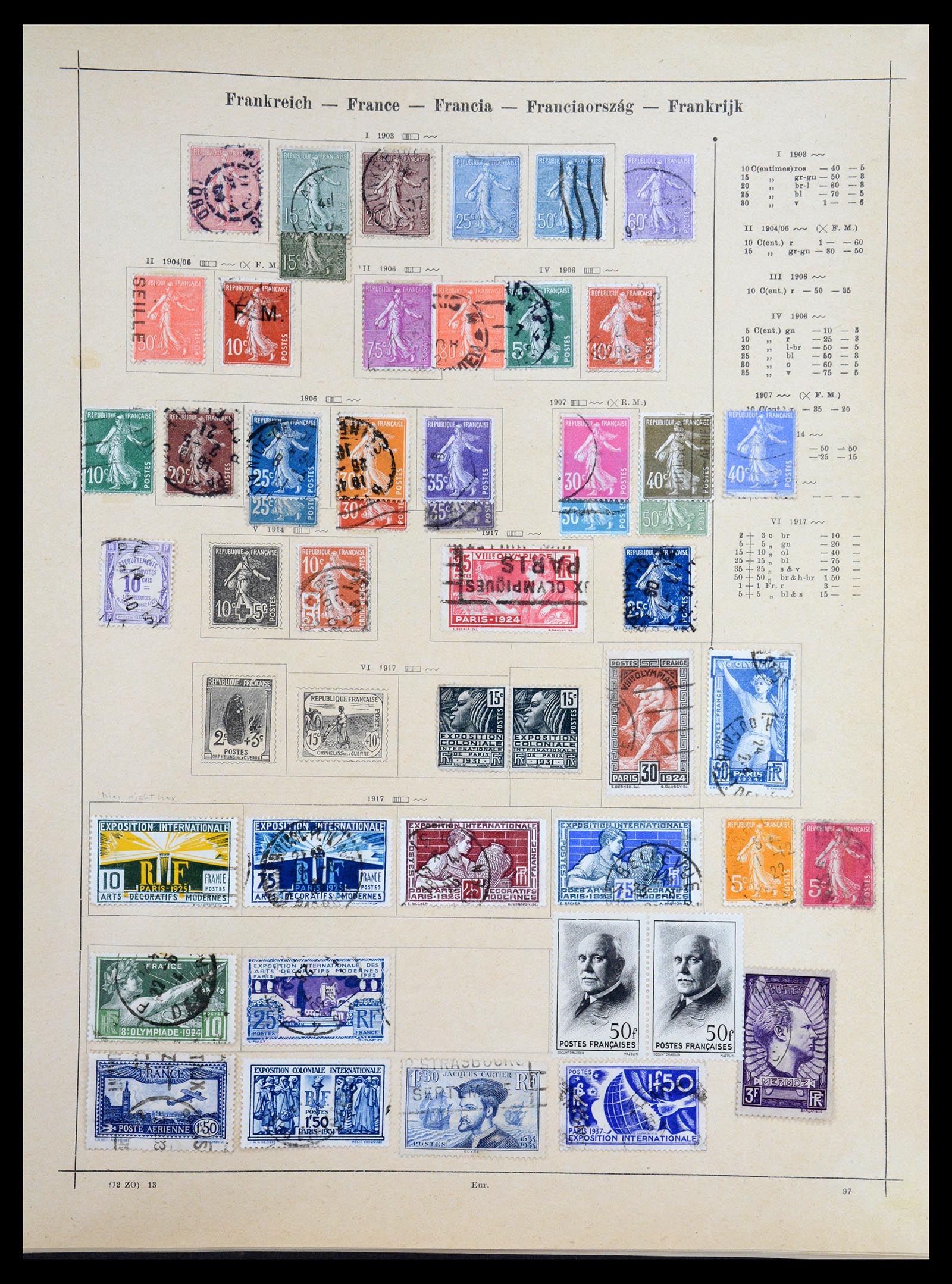 36559 016 - Postzegelverzameling 36559 Wereld 1840-1920.
